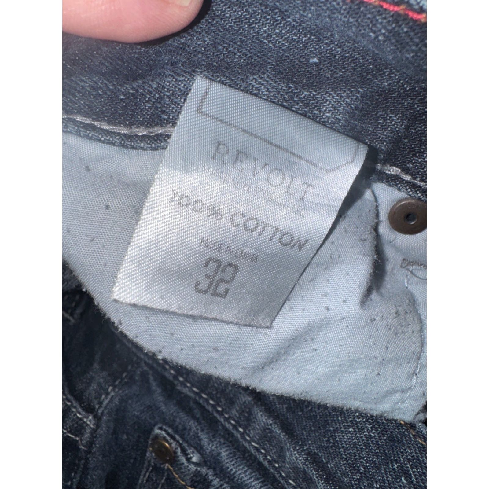 Vintage VINTAGE Active Ride Shop Revolt Denim Jeans Men’s 32x33 Dark Wash Skater Streetwear Slim Straight Jeans Size US 32 / EU 48 - 5 Thumbnail