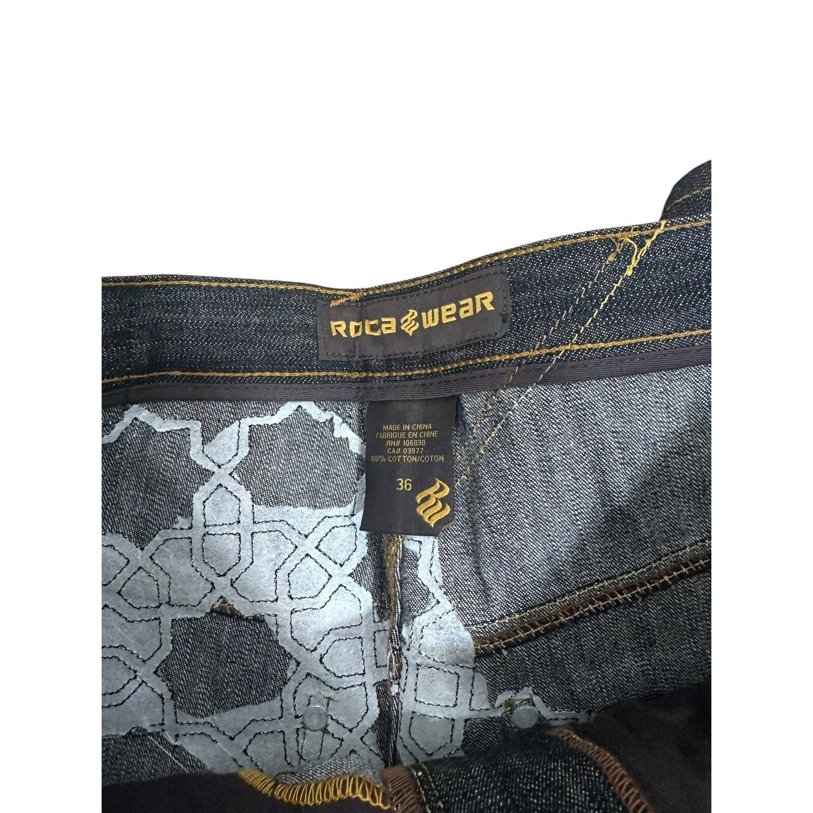 Rocawear Vintage Y2K Rocawear Jeans Mens Denim Baggy Hip Hop Black Wi Size US 36 / EU 52 - 5 Thumbnail