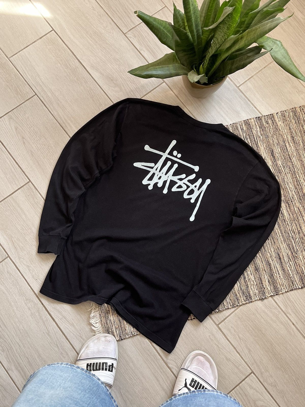 Vintage Stussy longsleeve T-shirt logo streetwear sk8