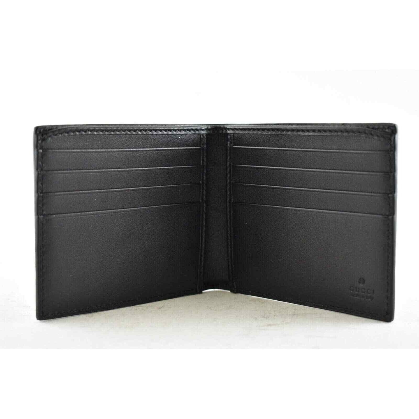 Gucci Gucci Signature Black Leather Card Holder Bifold Wallet Size ONE SIZE - 6 Thumbnail