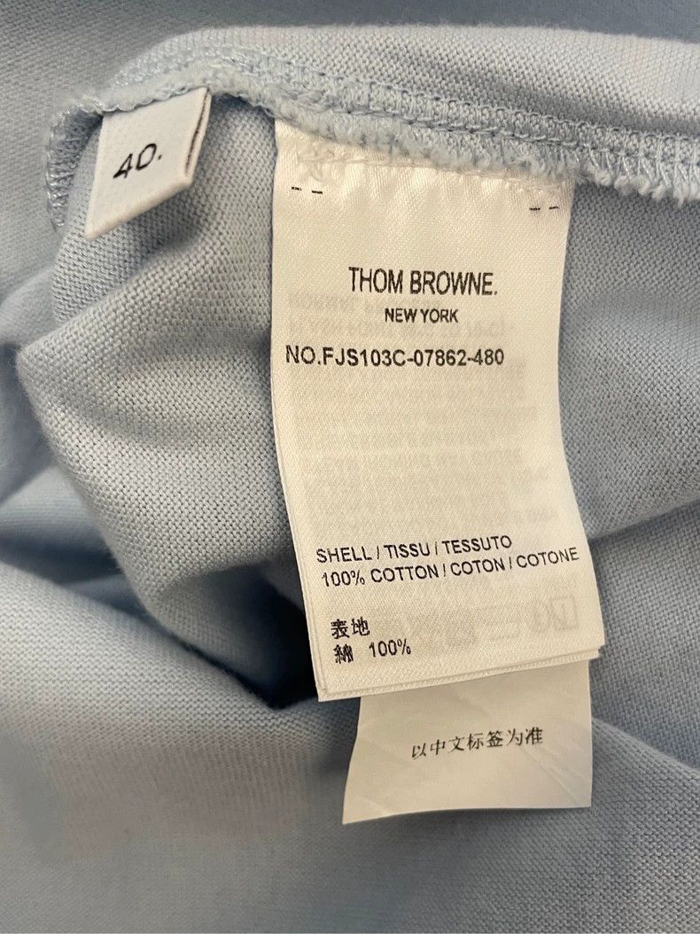 Thom Browne Thom browne Baby blue show embroidered rabbit puppy long-sl Size S / US 4 / IT 40 - 7 Thumbnail