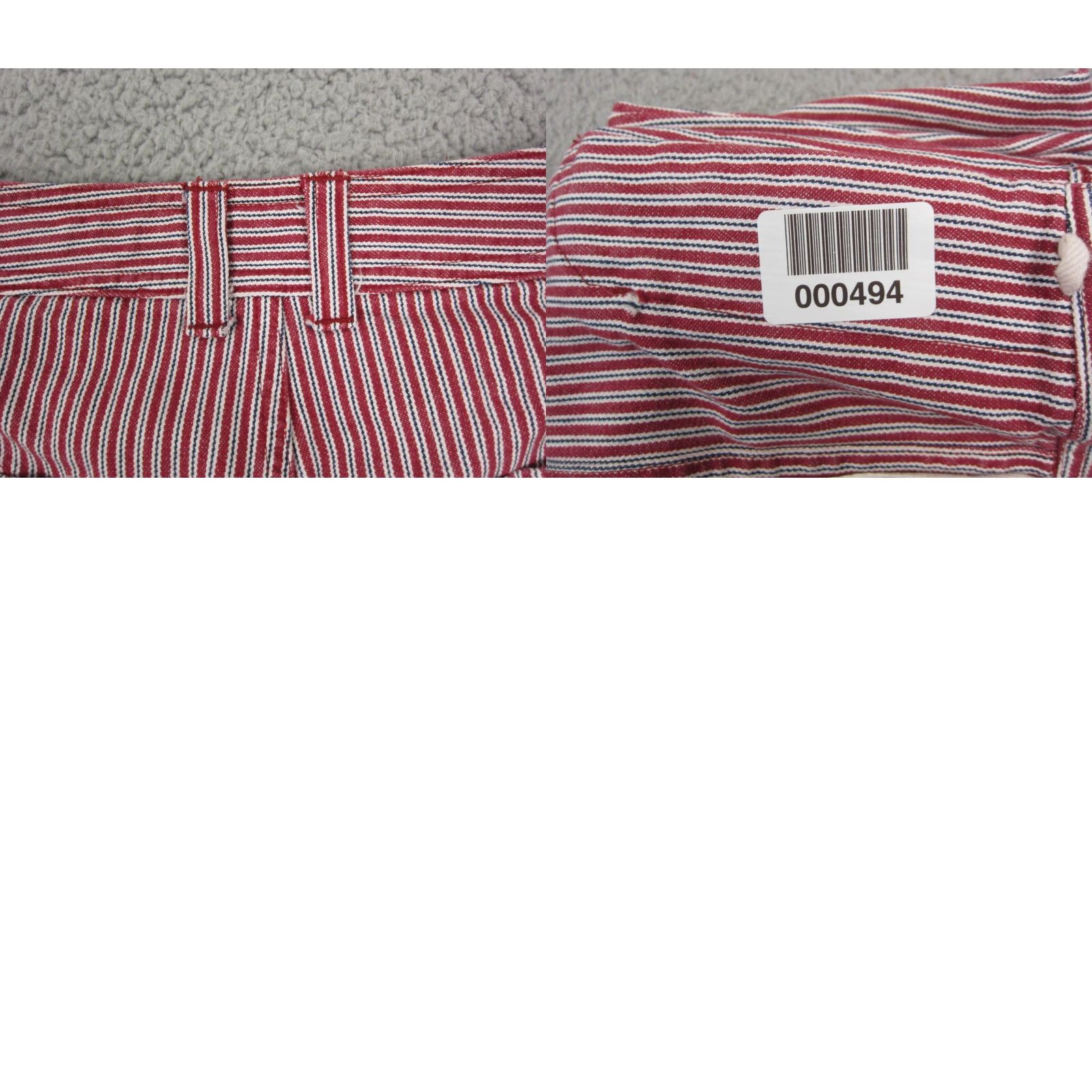 Lee VINTAGE Lee Pants Womens 14 Red Striped Cropped Riveted Talon Zip 80s Drawstring Size 36" / US 14 / IT 50 - 10 Thumbnail