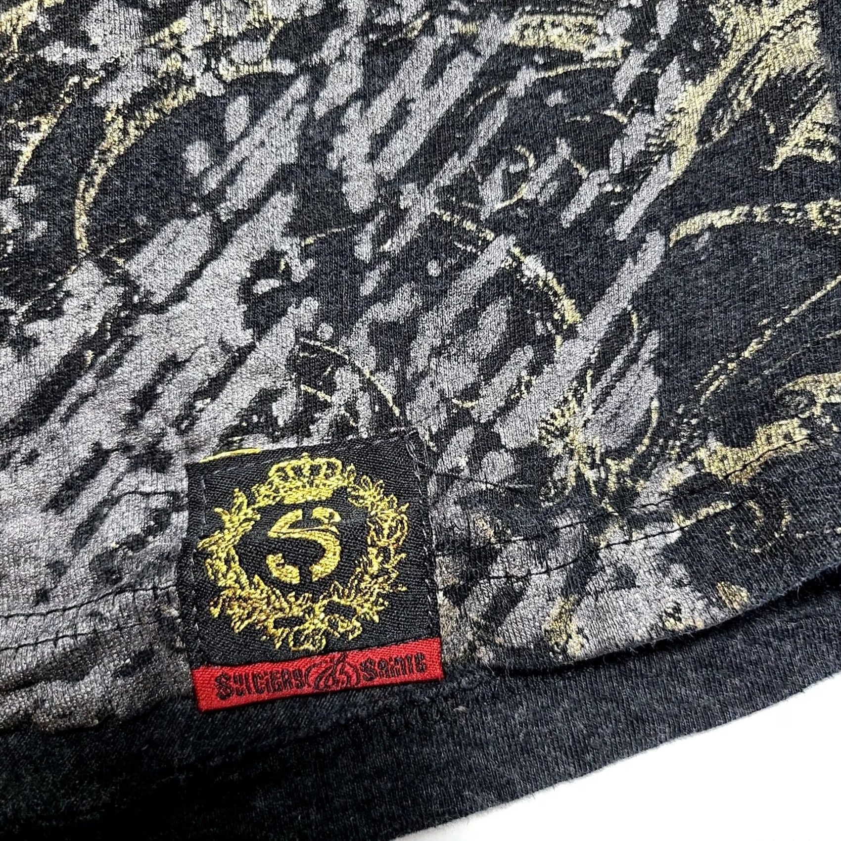Vintage VINTAGE Soldiers & Saints T-Shirt Mens 2XL Crew Neck Short Sleeve Black Studded Graphic Big 2XL Size US XXL / EU 58 / 5 - 3 Thumbnail