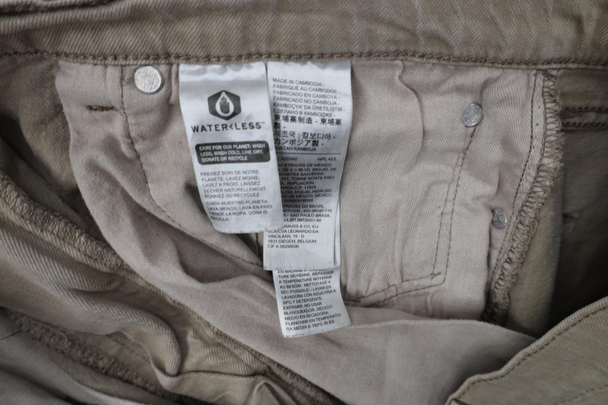 Levi's Vintage Y2K Levis 505 Regular Straight Leg Jeans Beige Size US 38 / EU 54 - 10 Thumbnail