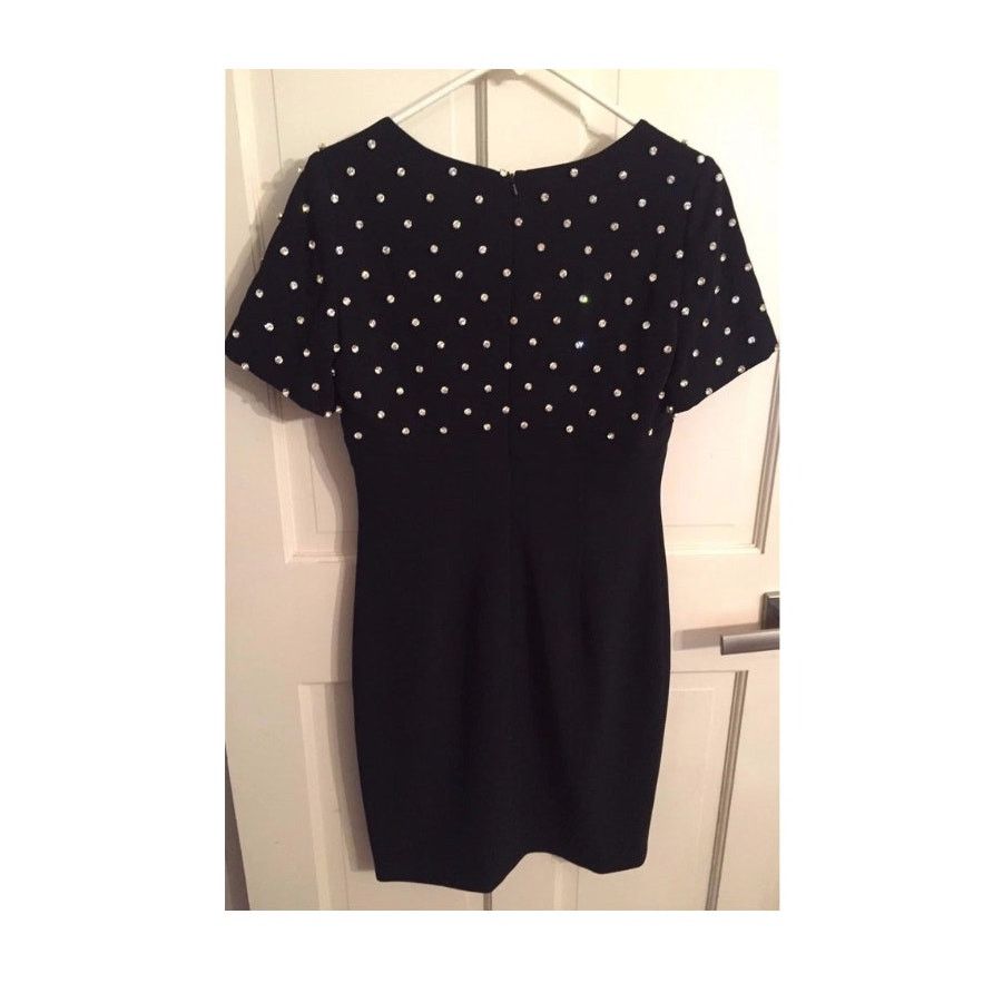 Moschino MOSCHINO Coutur Jeremy Scott Crystal Diamonds Crepe Dress Size M / US 6-8 / IT 42-44 - 10 Thumbnail
