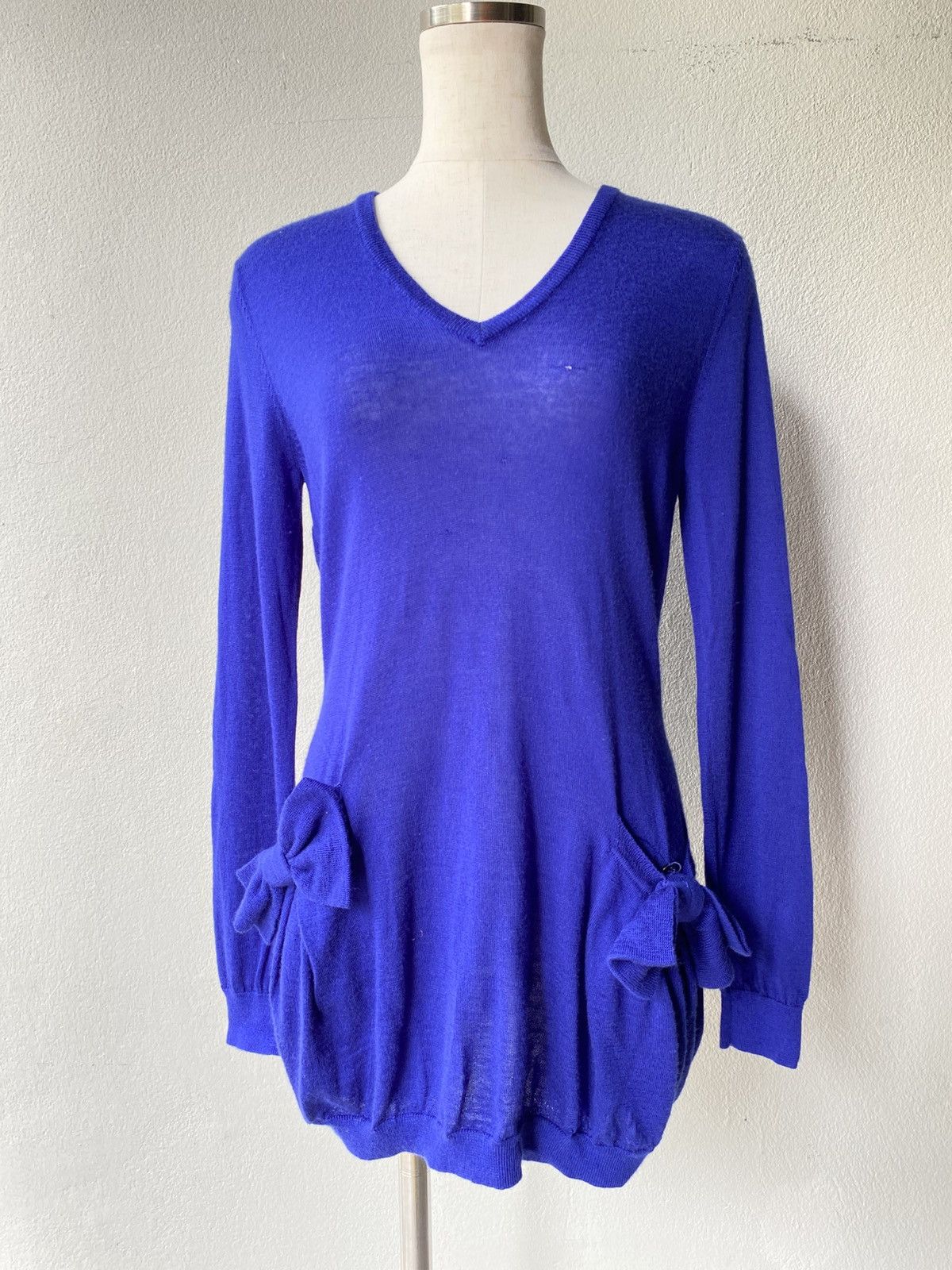 Moschino Moschino Blue Long-Sleeve Knitted dress Size S / US 4 / IT 40 - 21 Thumbnail