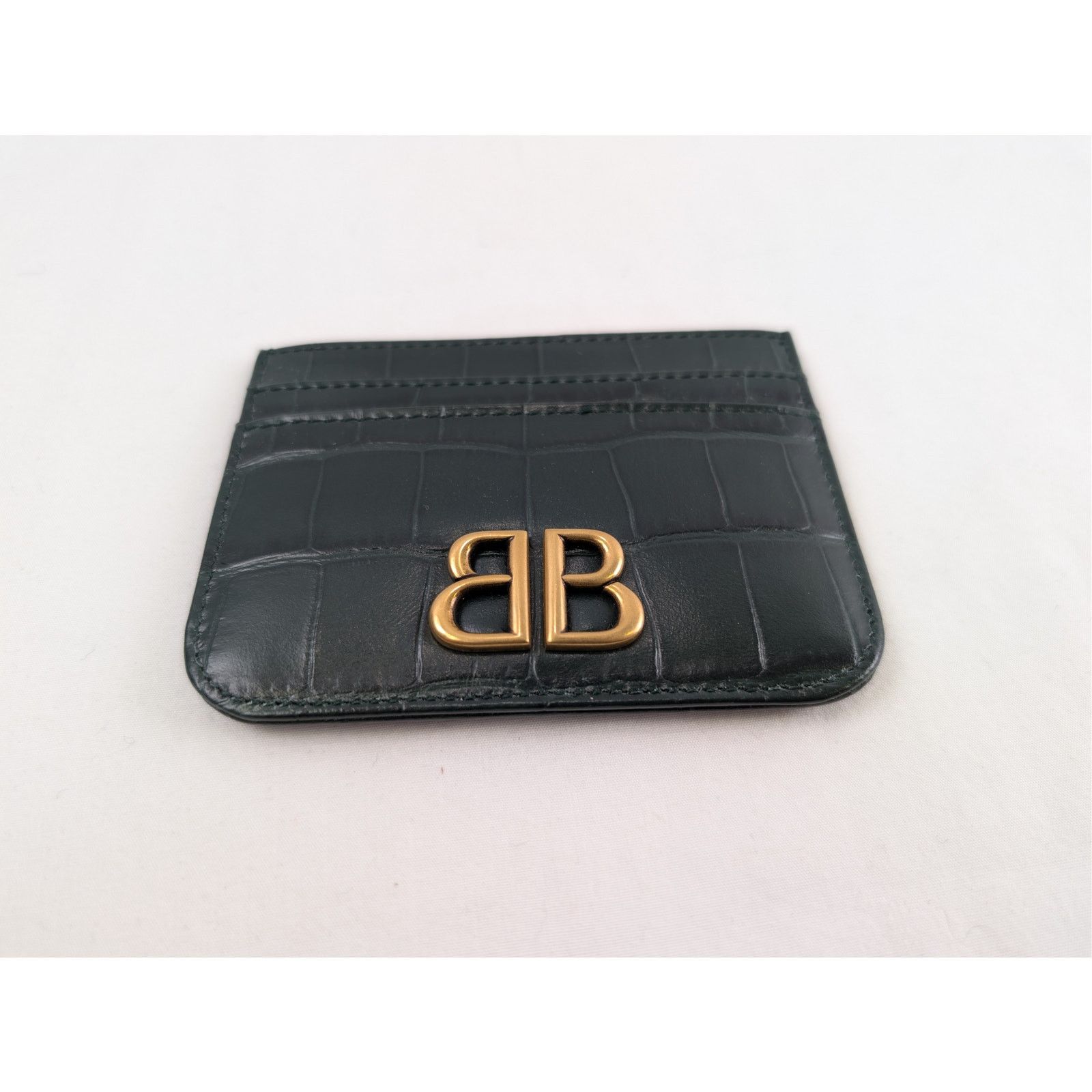 Balenciaga o1rshd1 Size: OS / Puffy Croc Embossed Monaco Card Holder Size ONE SIZE - 4 Thumbnail