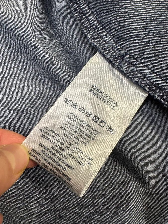 Marithe + Francois Girbaud 1990s Marithé + François Girbaud Navy Grey Two Tone Denim Jacket Size US L / EU 52-54 / 3 - 13 Thumbnail