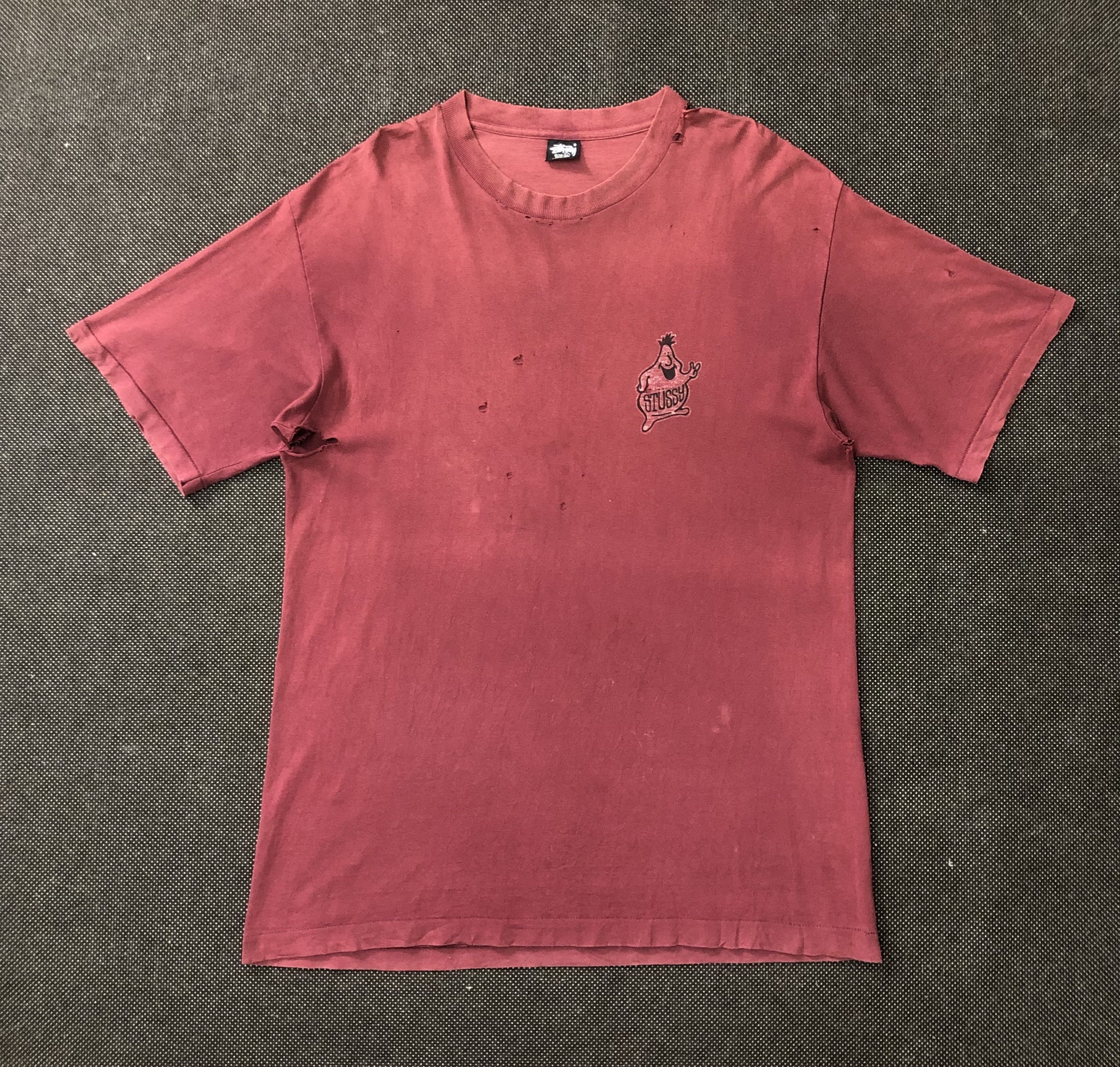 Stussy RARE🔥VINTAGE 80’S STUSSY MR BLOB THRASHED DISTRESSED T Size US XL / EU 56 / 4 - 2 Thumbnail
