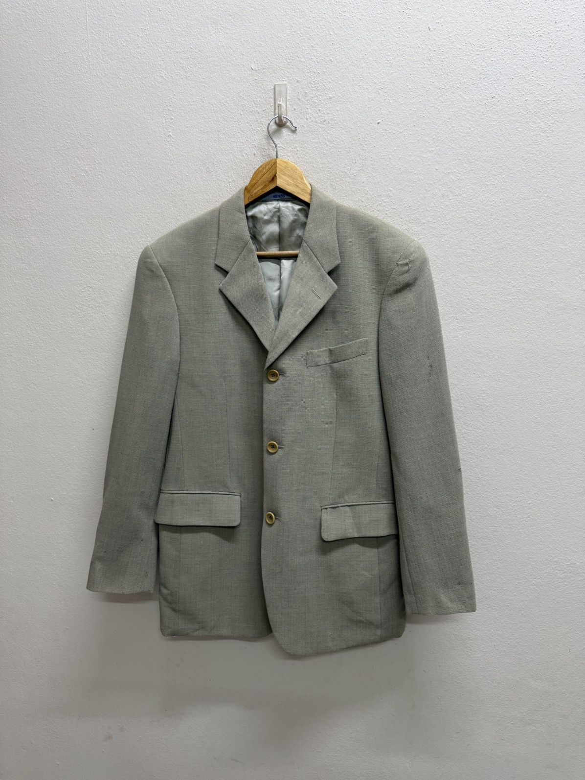 Kenzo VINTAGE 90s KENZO HOMME LINEN BLAZER Size 40S - 21 Thumbnail
