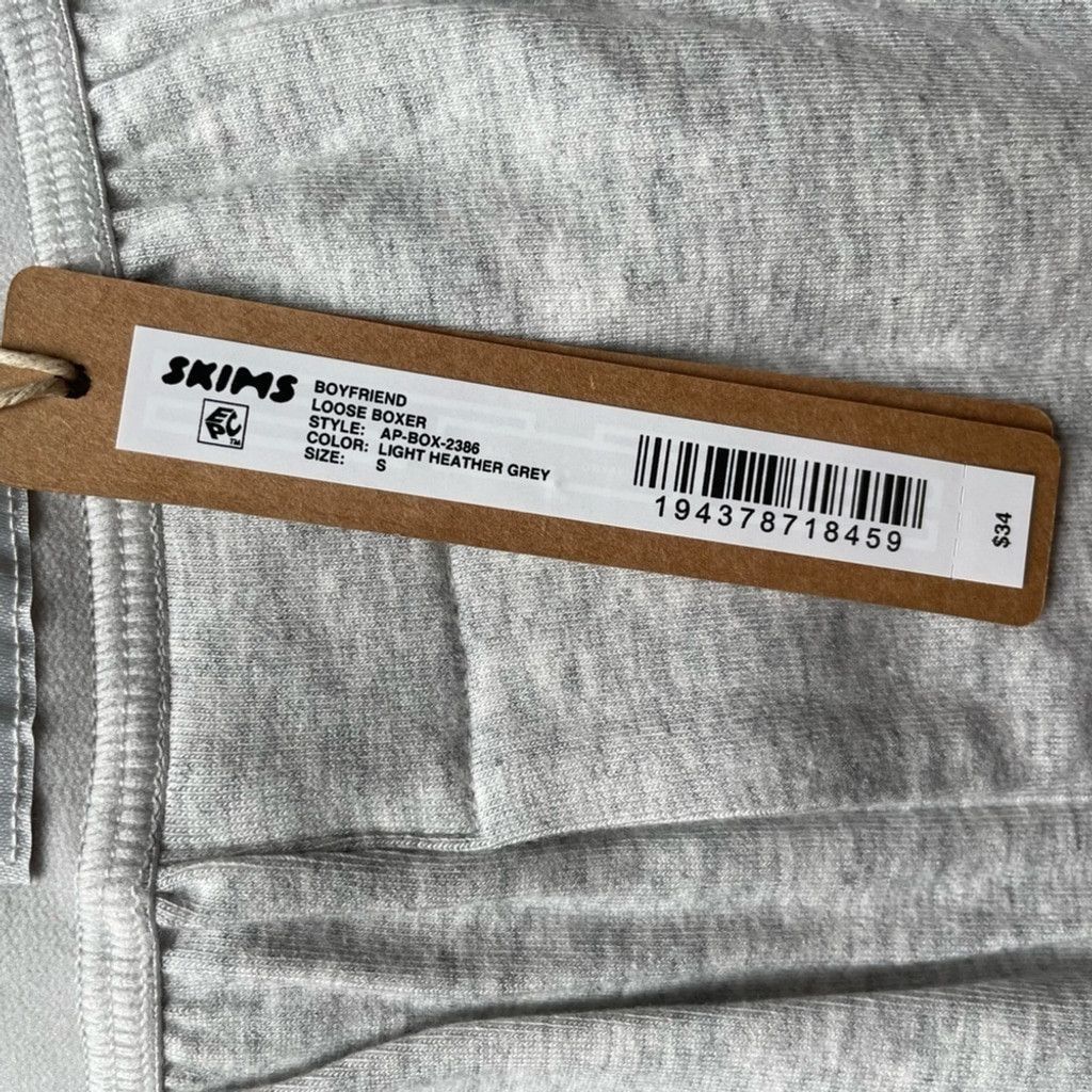 SKIMS Skims Boyfriend Loose Boxer Light Heather Grey Size Small Size 27" / US 4 / IT 40 - 9 Thumbnail