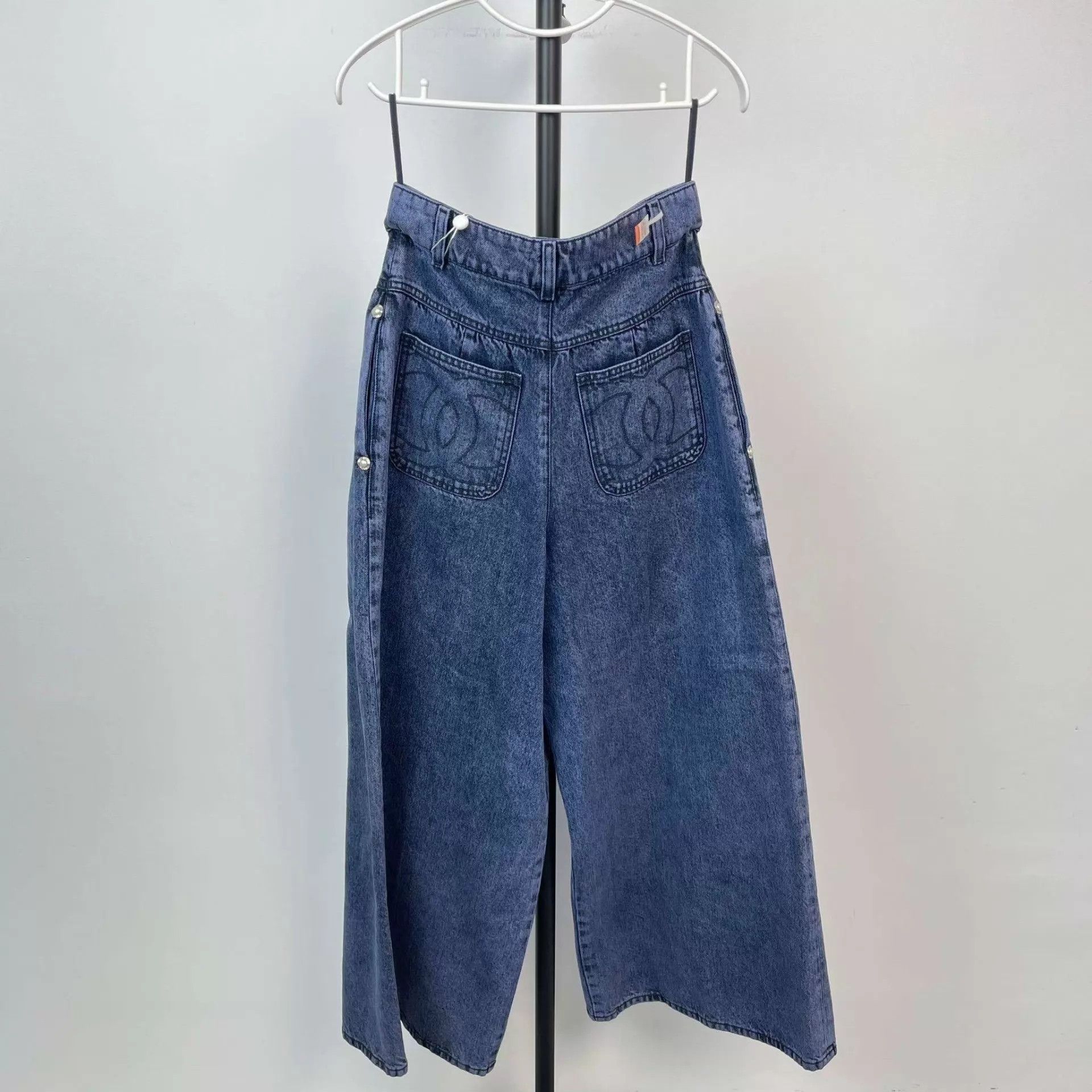 Chanel Chanel 22B Navy Black Colorblock Jeans 38 Size 27" / US 4 / IT 40 - 2 Thumbnail