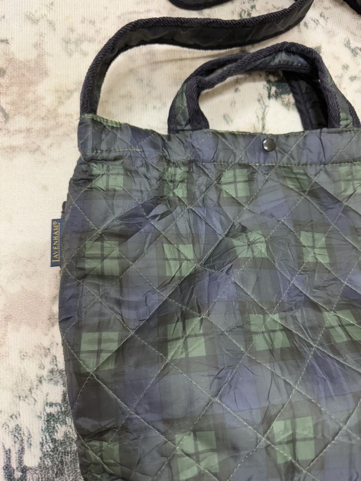 Japanese Brand × Lavenham Lavenham Quilted Nylon 2Way Tote/Crossbody Bag Size ONE SIZE - 7 Thumbnail