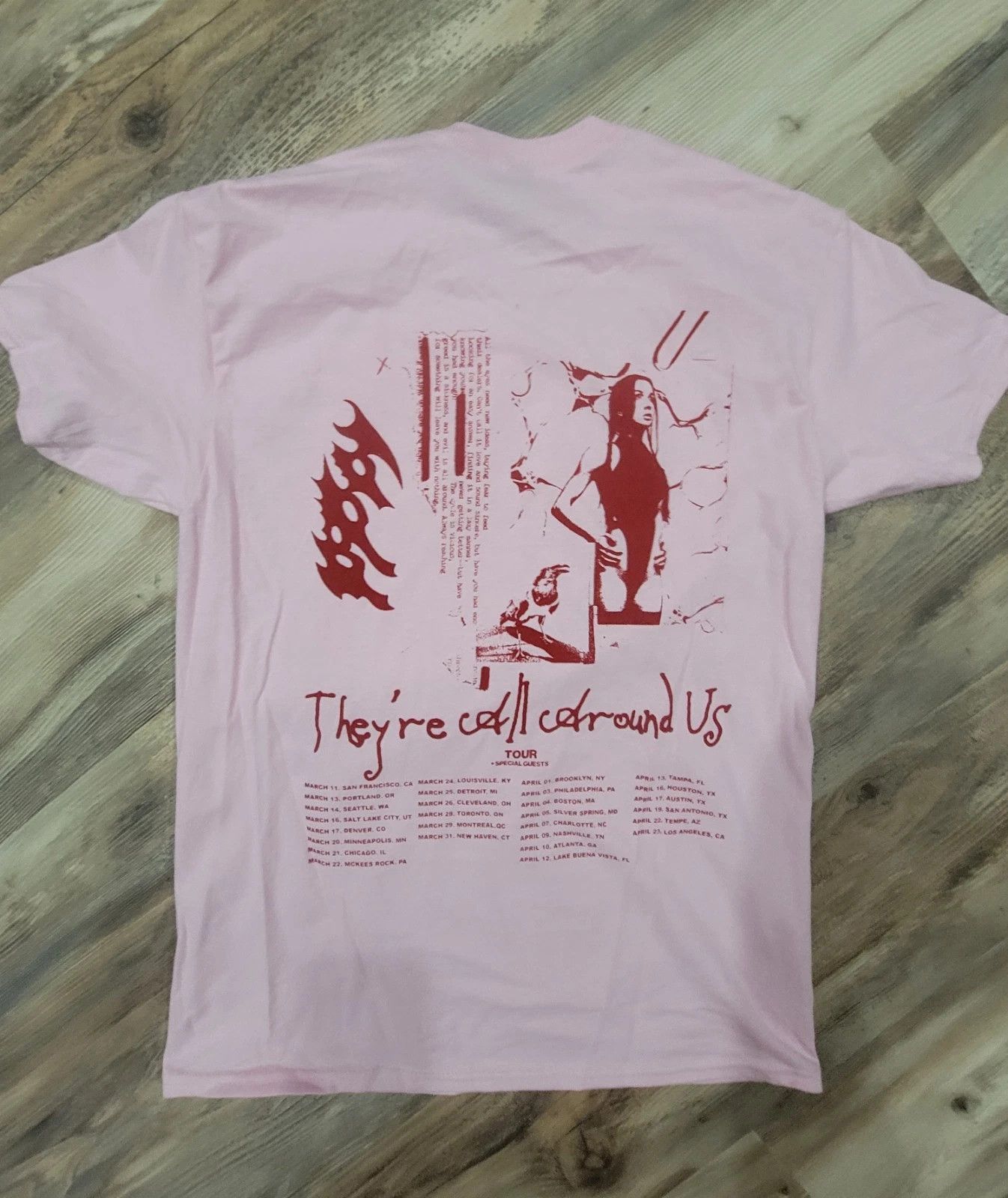 Other Poppy 2025 They're All Around Us Tour Shirt Pink Medium Size US M / EU 48-50 / 2 - 2 Thumbnail