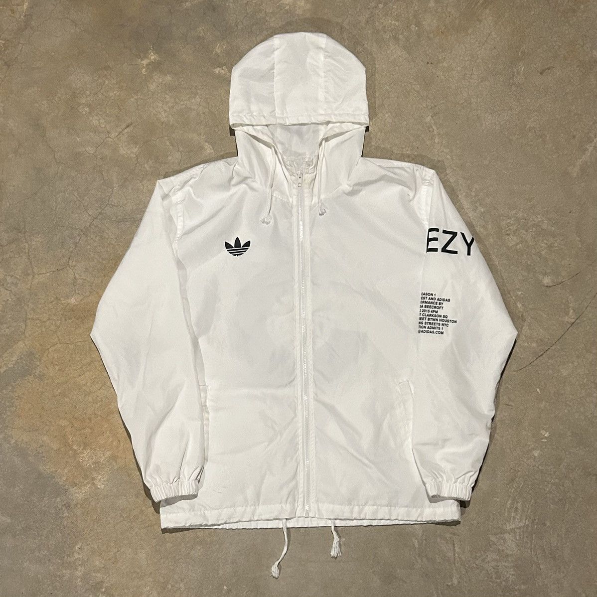 Adidas yeezy windbreaker white deals