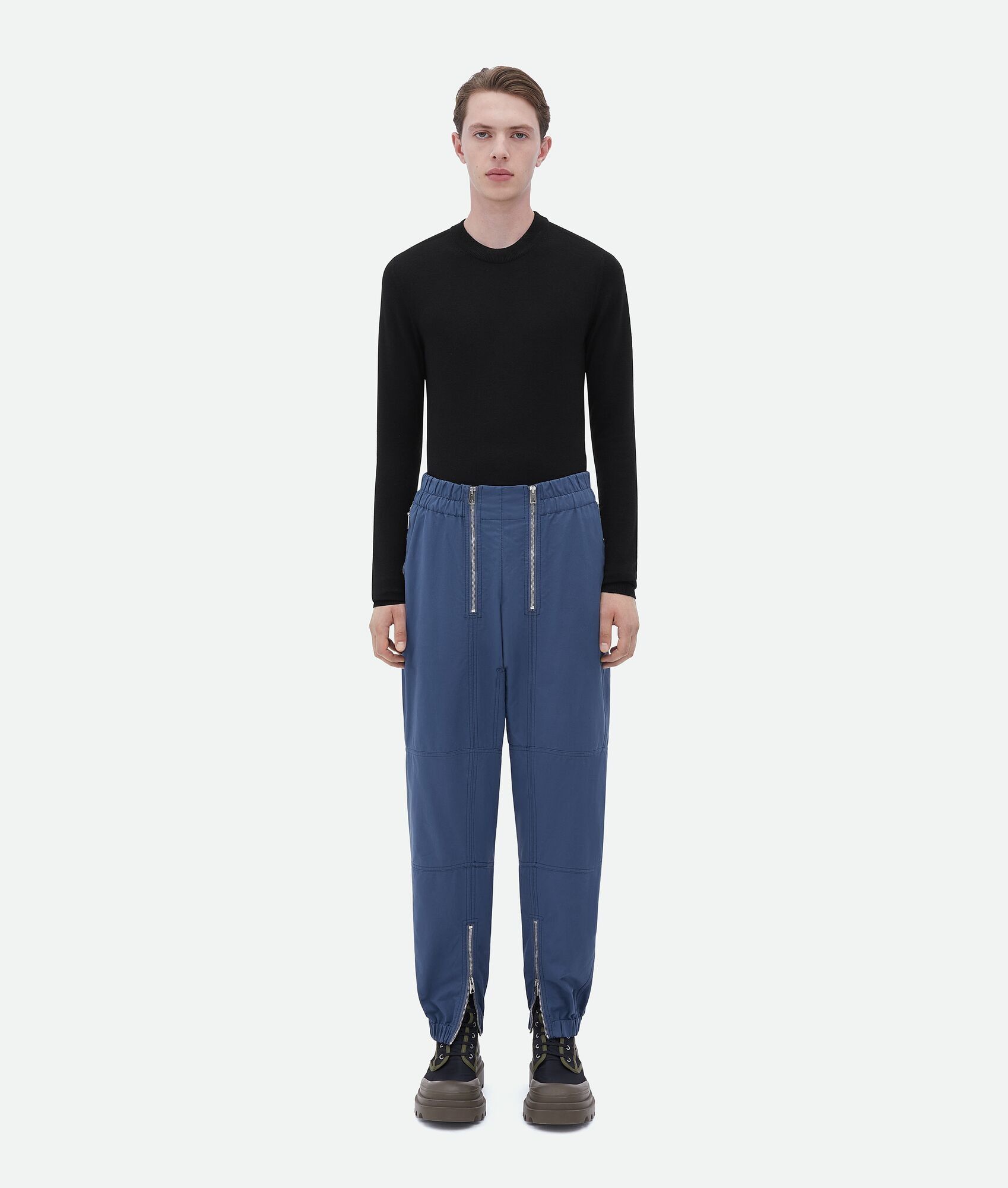 Bottega Veneta o1n1vont0625 Compact Cotton Pant in Cruise Size US 34 / EU 50 - 1 Thumbnail