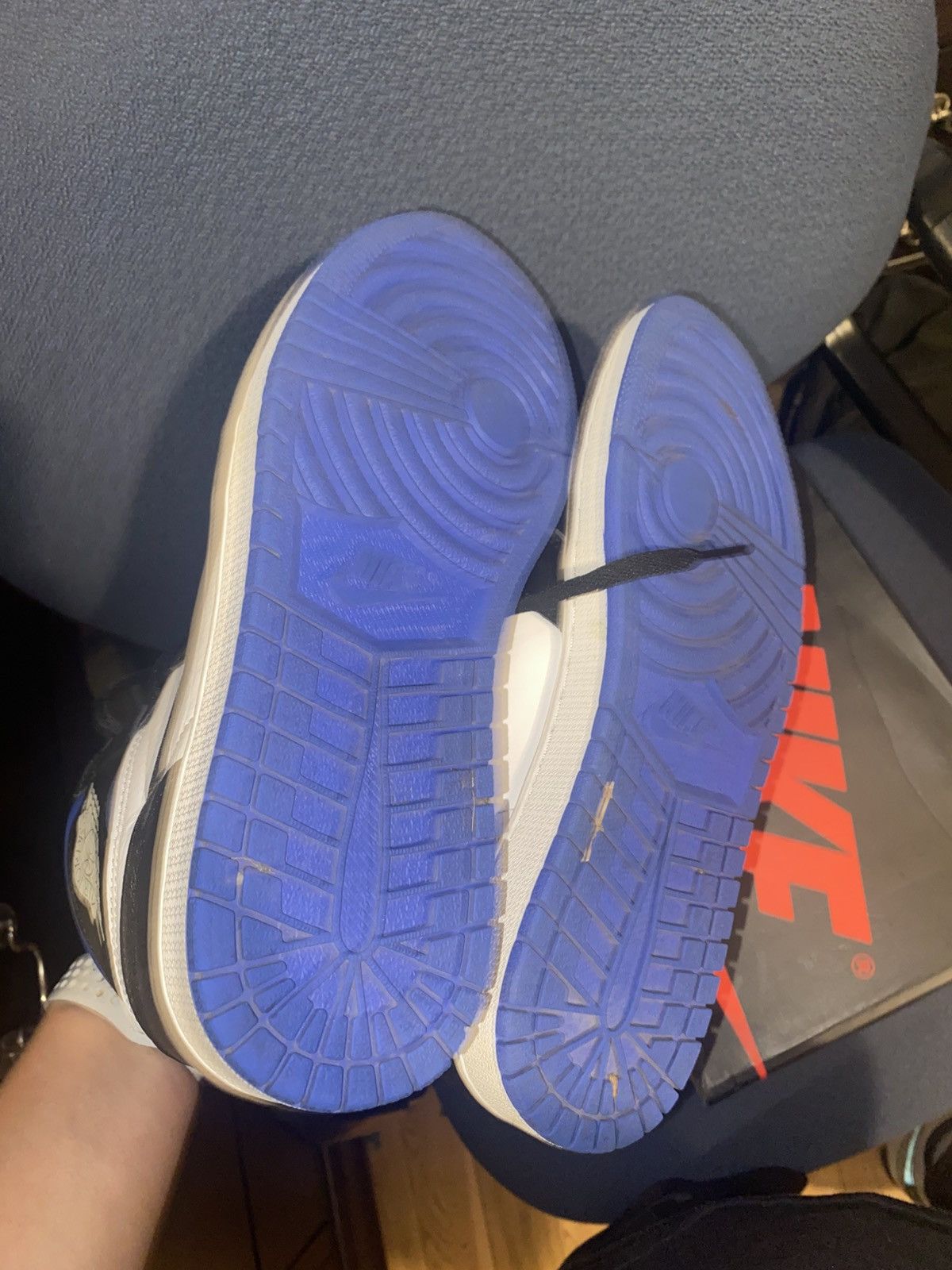 Jordan Brand Jordan 1 retro Royal Toe Size US 9 / EU 42 - 6 Thumbnail