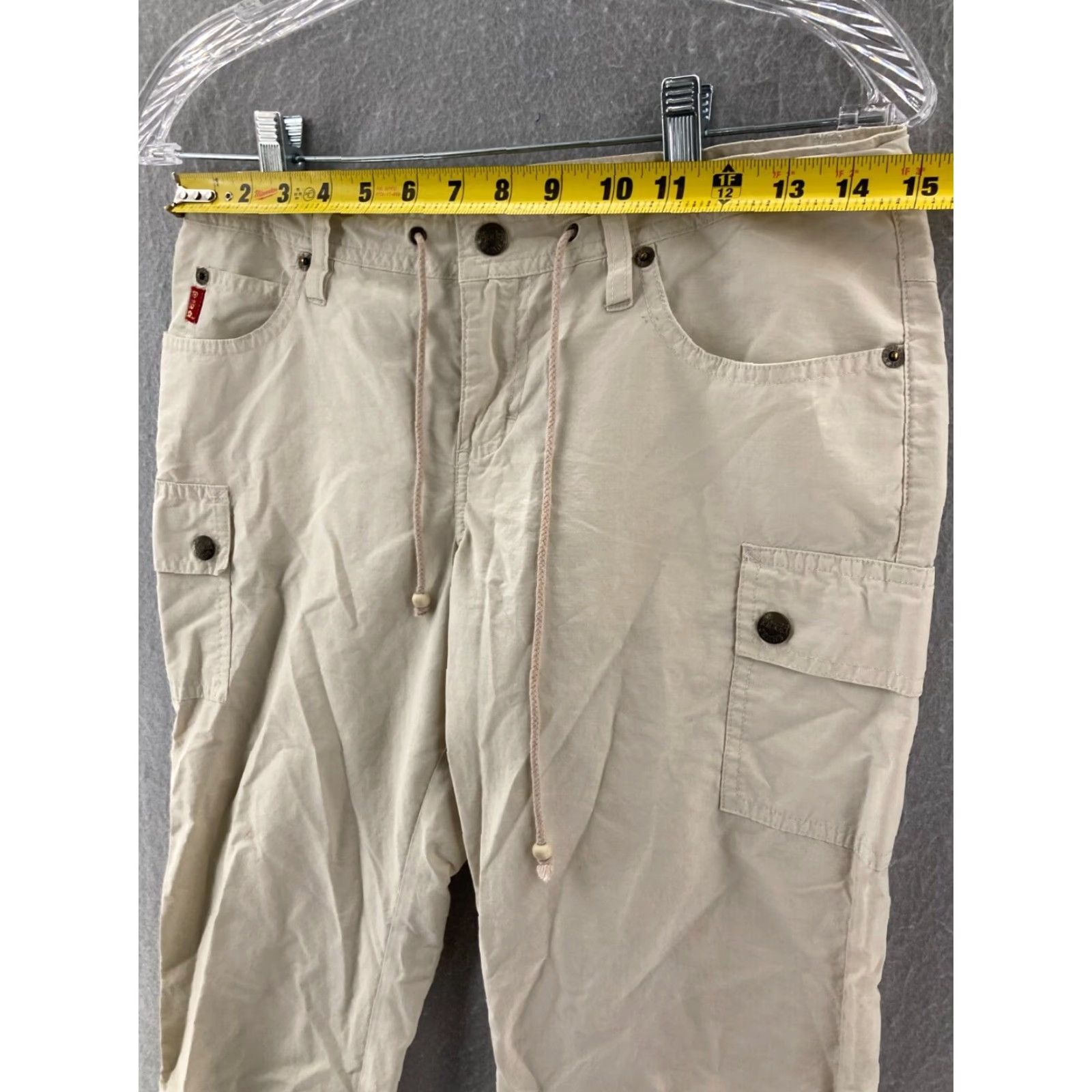 Vintage VINTAGE Mudd Jeans Cropped Capri Cargo Low Rise Womens Size 1 Khaki Y2K Size 25" / US 0 / IT 36 - 3 Thumbnail