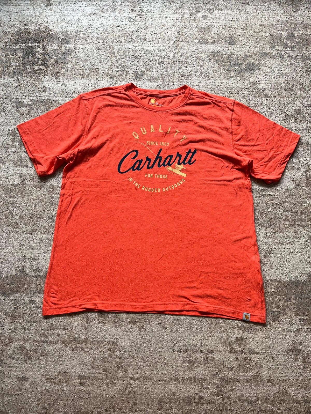 Carhartt Carhartt Sz XL 2020 Spring Fishing Print Orange T-Shirt Rare Size US XL / EU 56 / 4 - 13 Thumbnail