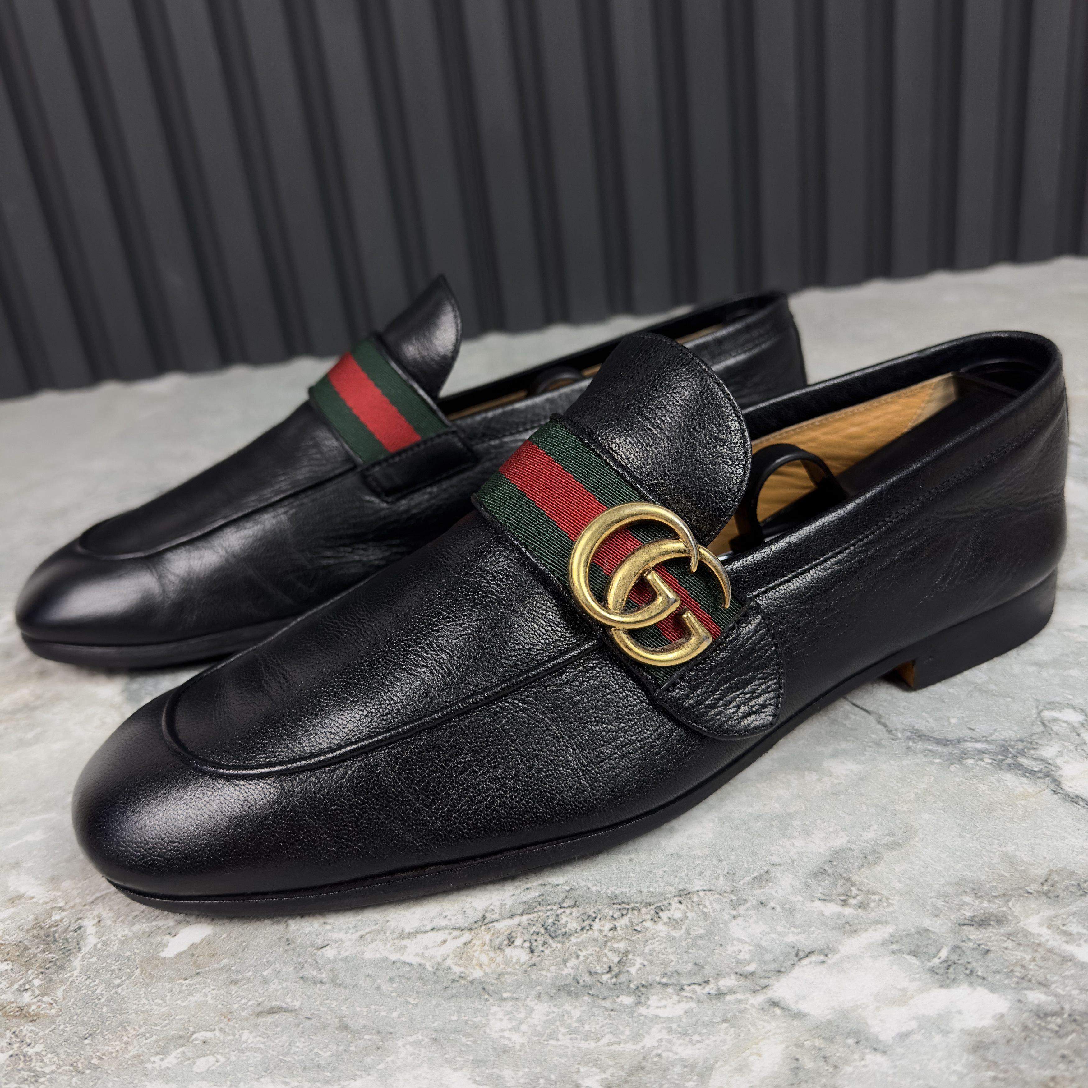 Gucci GUCCI Donnie Double GG Web Loafer Leather Grailed