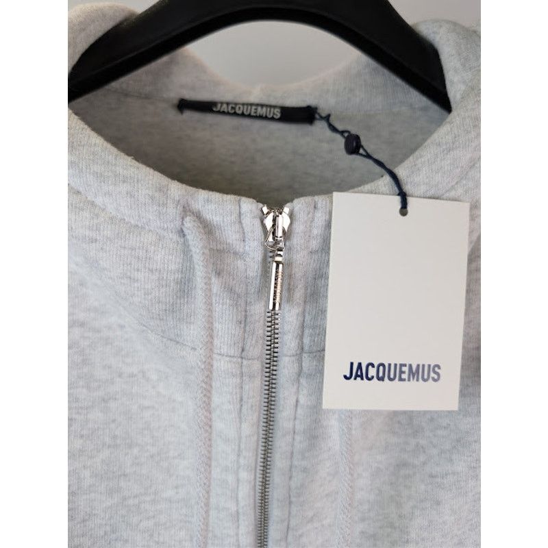 Jacquemus o1rshd1 Oversized Zip-Up Torneo Hoodie in Athletic Club Grey Size US XL / EU 56 / 4 - 11 Thumbnail