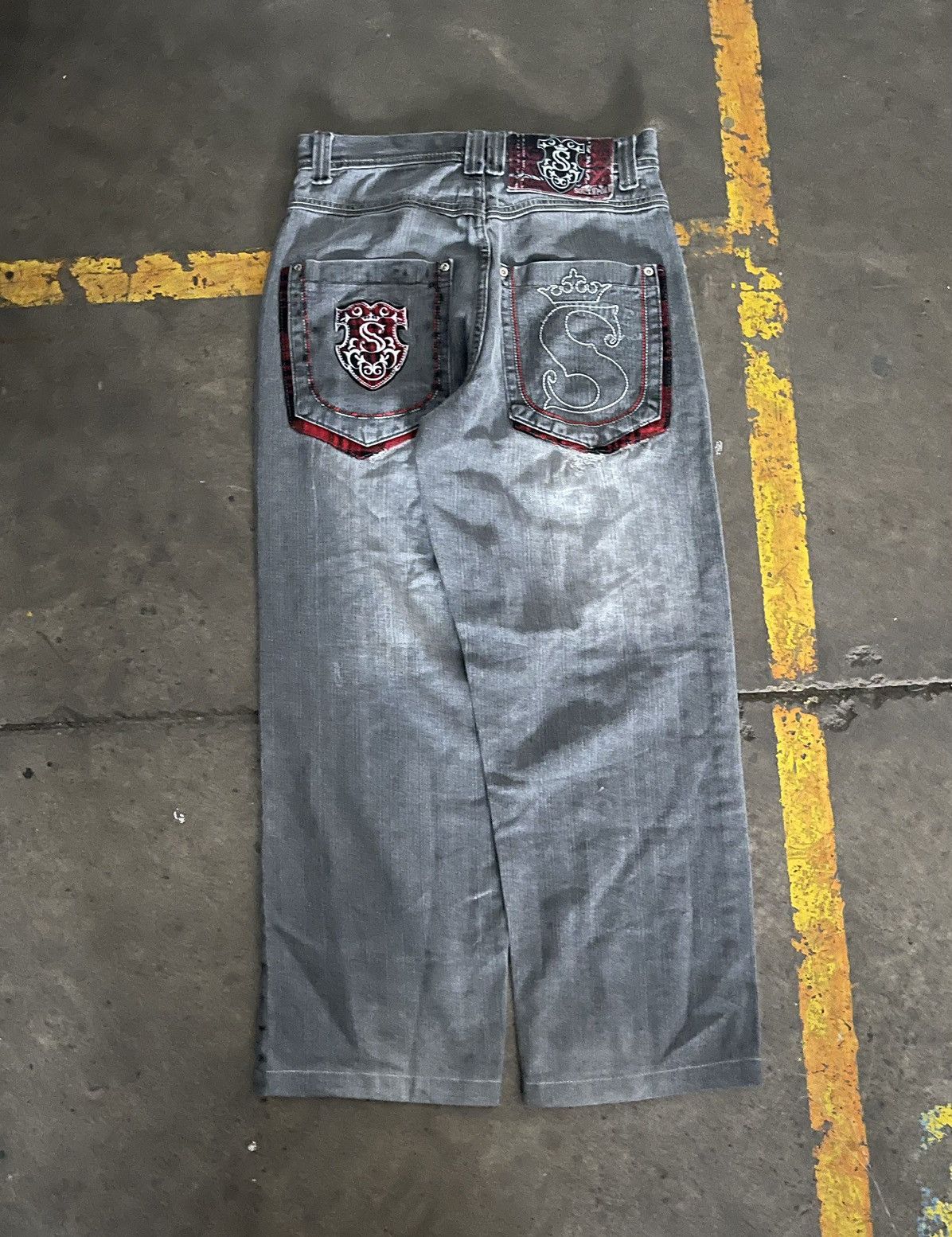 Jesse pinkman red tab w34 southpole 激レア Y2k Baggy Jessie Pinkman Red Tab Black South Pole | Depop