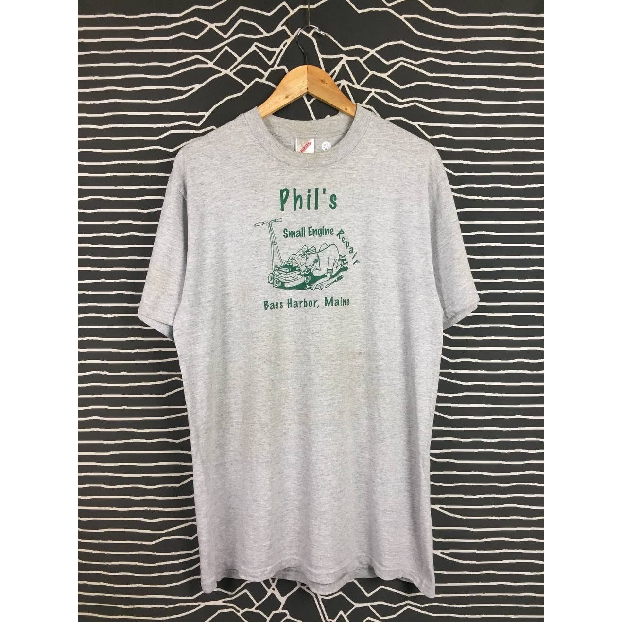Jerzees × Vintage Vtg 90s Phil's Small Engine Repair Bass Harbor Maine Tee Size US L / EU 52-54 / 3 - 1 Thumbnail