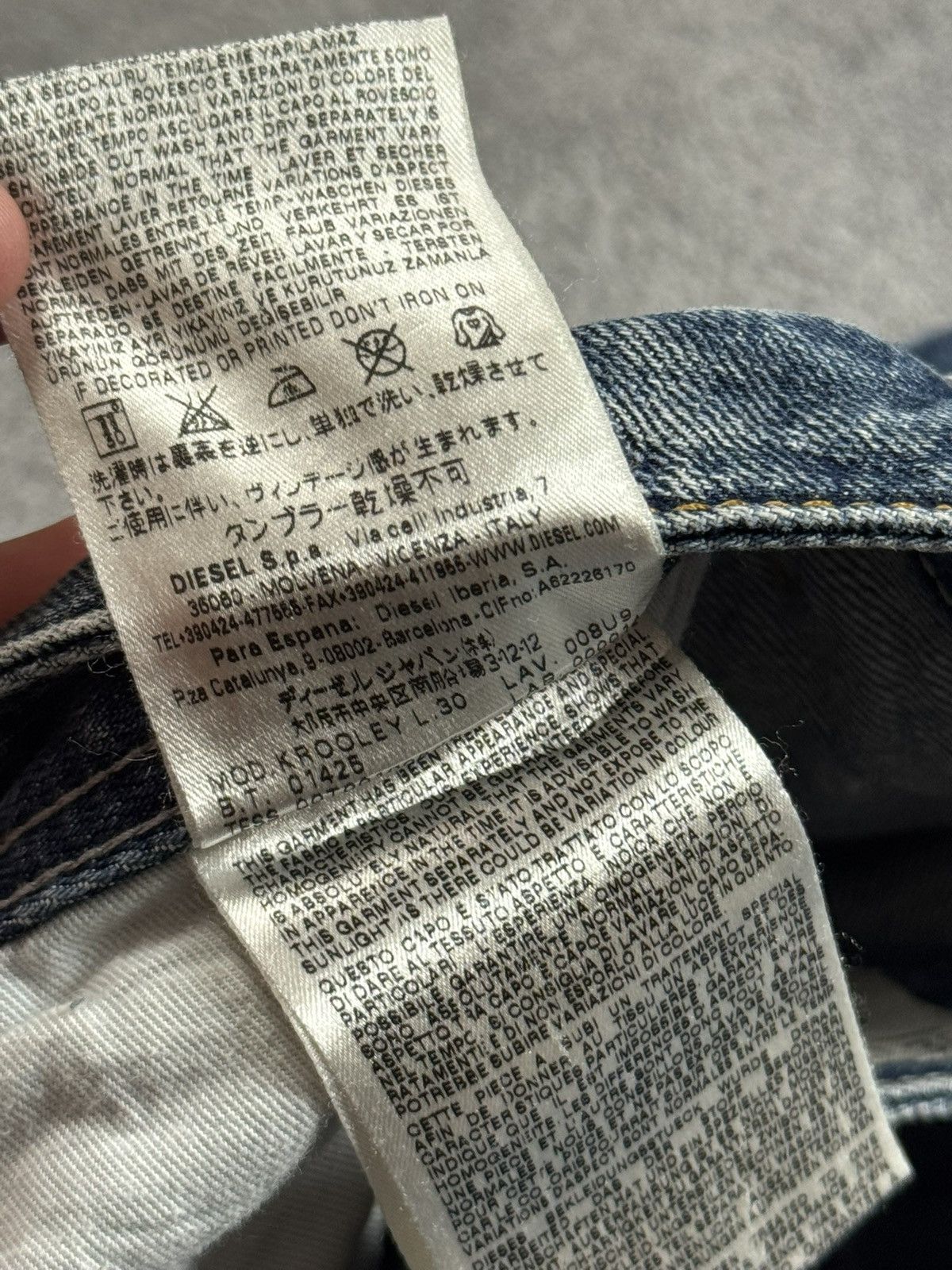 Diesel Diesel 31/30 Krooley distressed denim pants trousers jeans Size US 31 - 14 Thumbnail