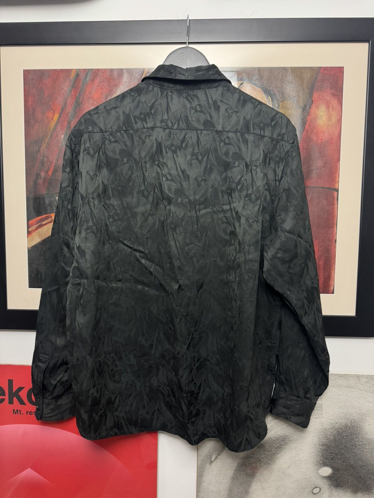 Supreme FW22 Supreme Iridescent Button Up Shirt Black Rayon Acetate Size US L / EU 52-54 / 3 - 5 Thumbnail