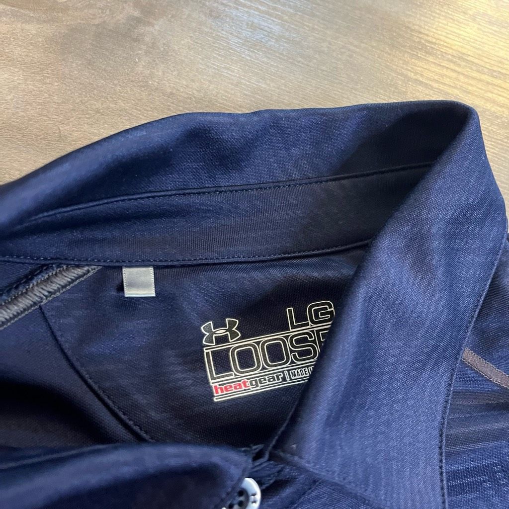Under Armour Under Armour Auburn Navy Athletic Polo Shirt Men Large Bin E Size US L / EU 52-54 / 3 - 3 Thumbnail