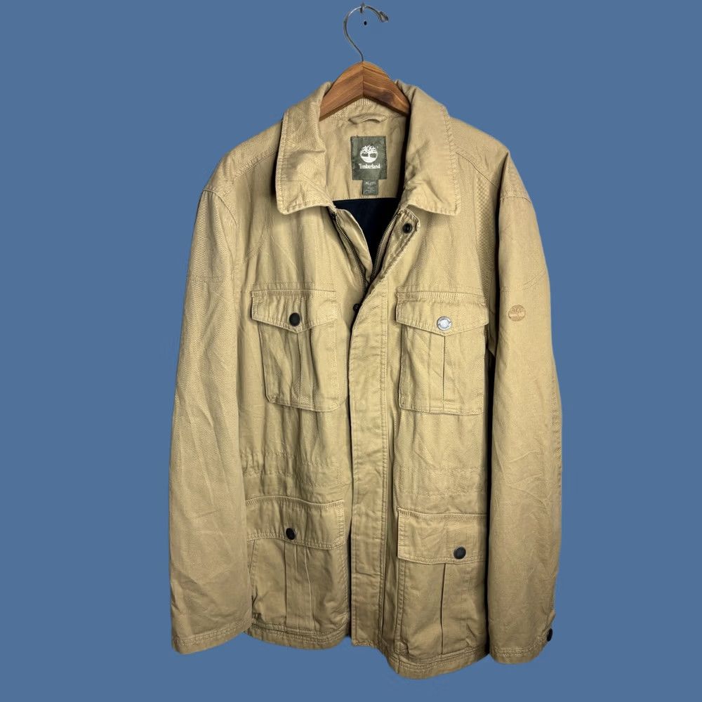 Timberland Vintage Timberland Weather Gear Jacket Mens XL Canvas Beige 90s Outdoor Utility Coat Weathergear Regular Zip Full Zip Lined 4997 Size US XL / EU 56 / 4 - 1 Thumbnail