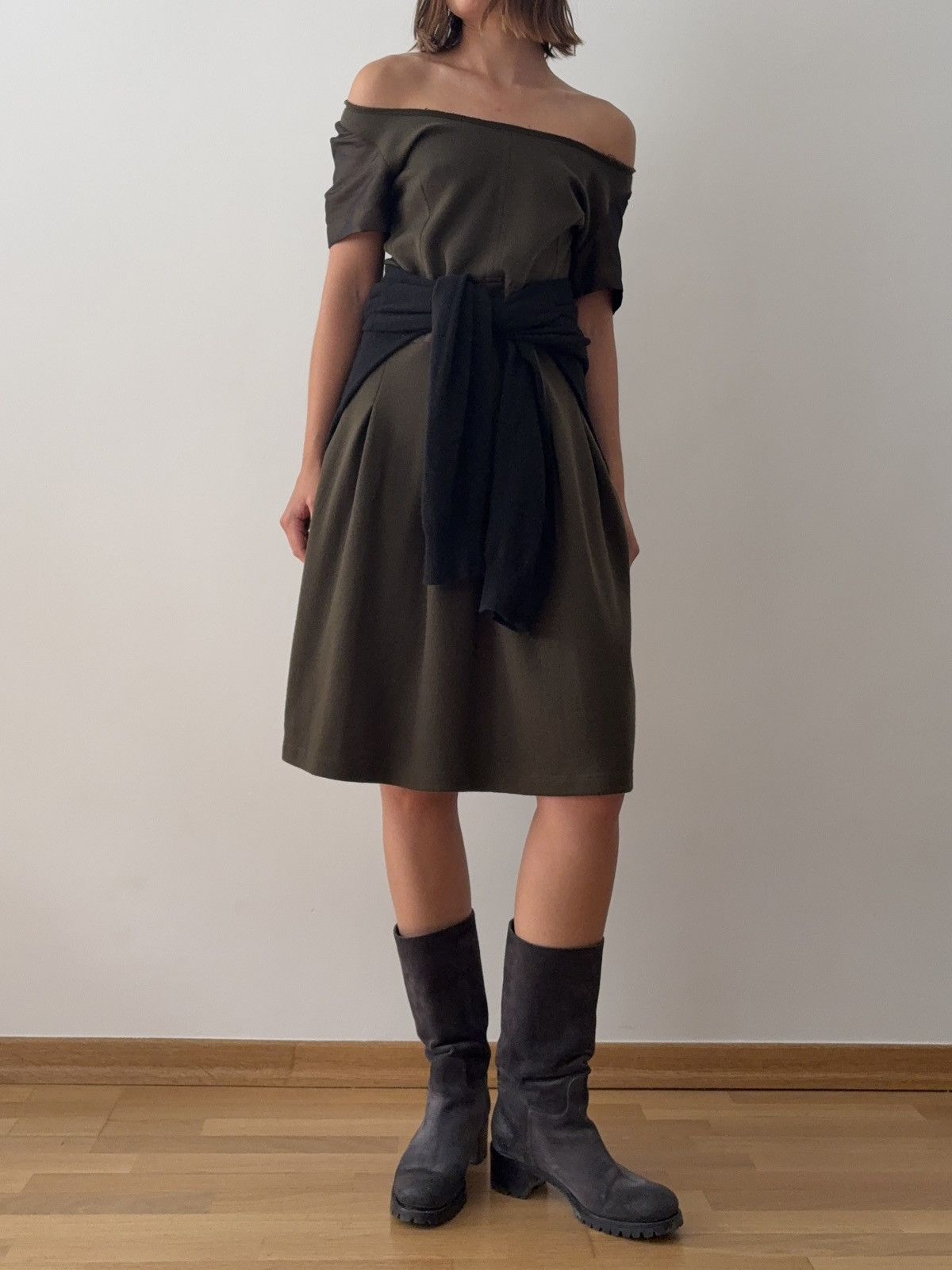 Miu Miu × Prada Prada khaki 2010 dress Size M / US 6-8 / IT 42-44 - 1 Thumbnail