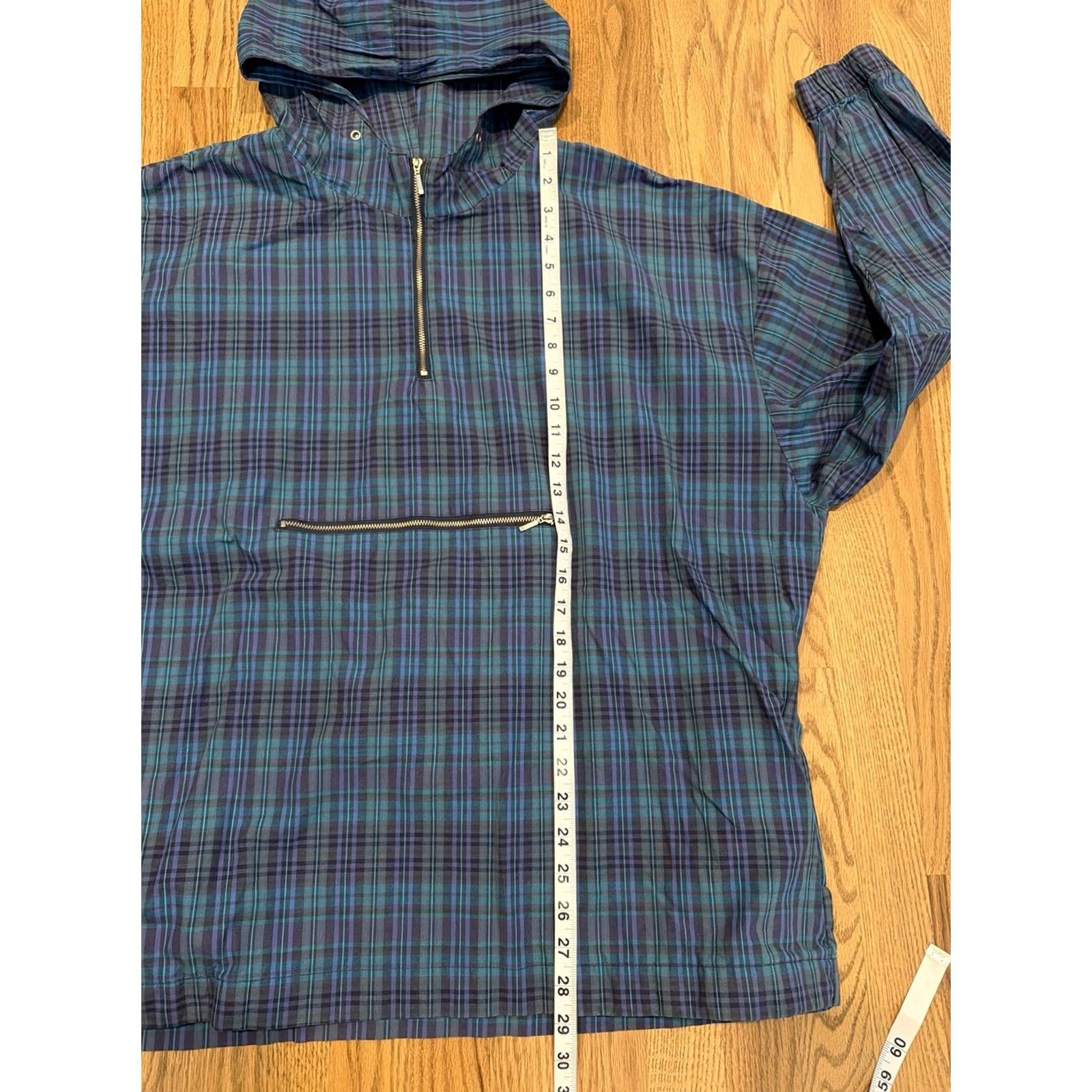 Gap VINTAGE Gap Warehouse Blue Plaid Anorak Hoodie Jacket Men’s L Cotton Zip 90s Retro Size US L / EU 52-54 / 3 - 7 Thumbnail