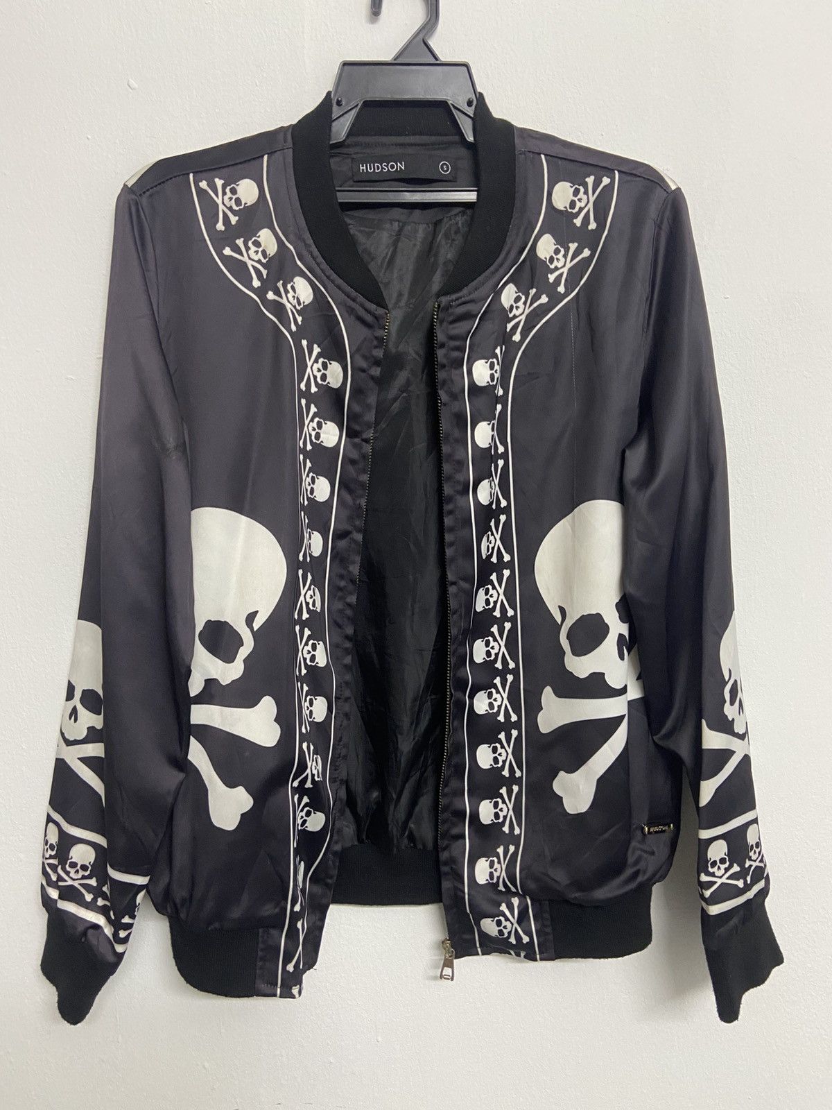 Japanese Brand Hudson Skulls Bomber jacket Size US S / EU 44-46 / 1 - 3 Thumbnail