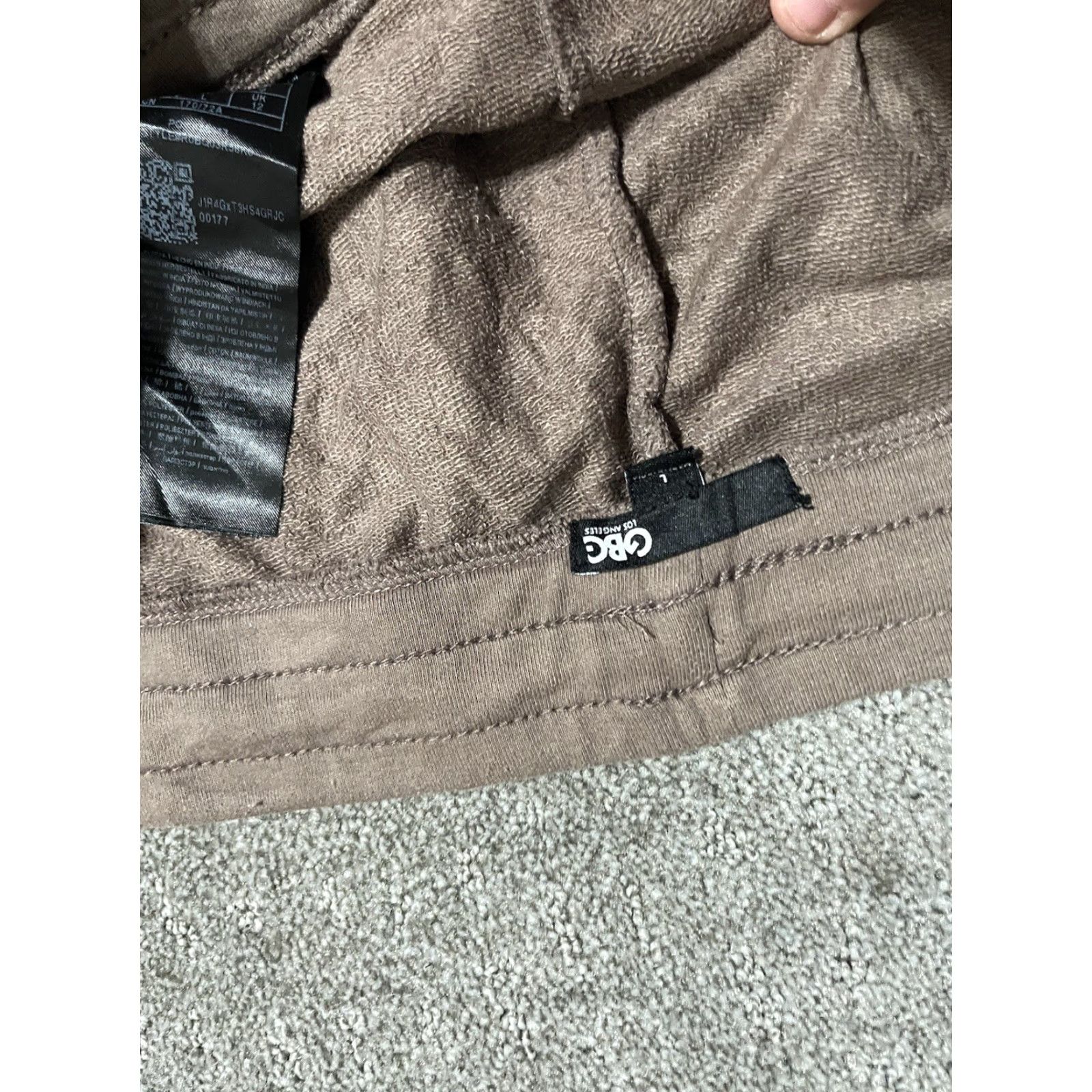 Guess VINTAGE GUESS Women's LG Fleece Jogger Pants Gothic Brown Size 36" / US 14 / IT 50 - 6 Thumbnail