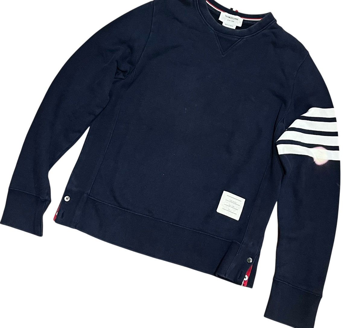 Thom Browne Thom browne 4 bars navy sweatshirt Size US S / EU 44-46 / 1 - 2 Thumbnail