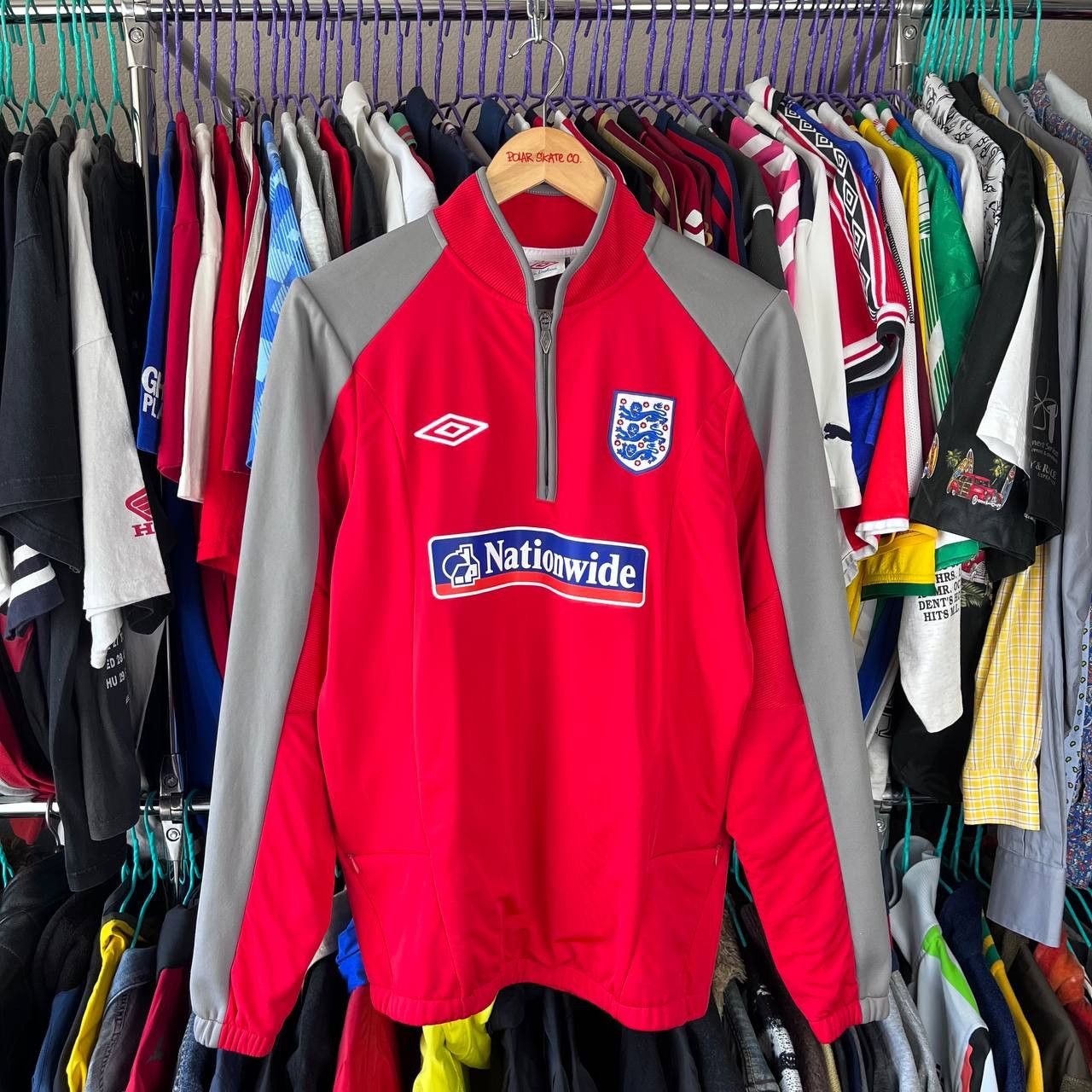 Other Umbro England 2009/2010 Football Soccer Zip Drill Sweat Top Size US S / EU 44-46 / 1 - 1 Thumbnail