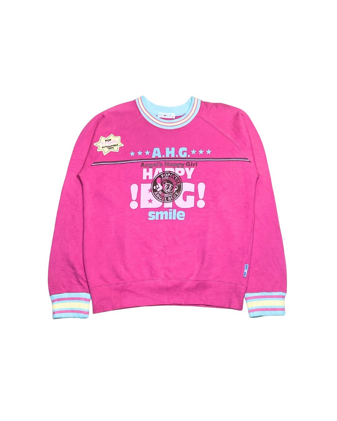 Angel Blue Vintage Angel Blue Pink Graphic Sweatshirt Size S / US 4 / IT 40 - 2 Thumbnail