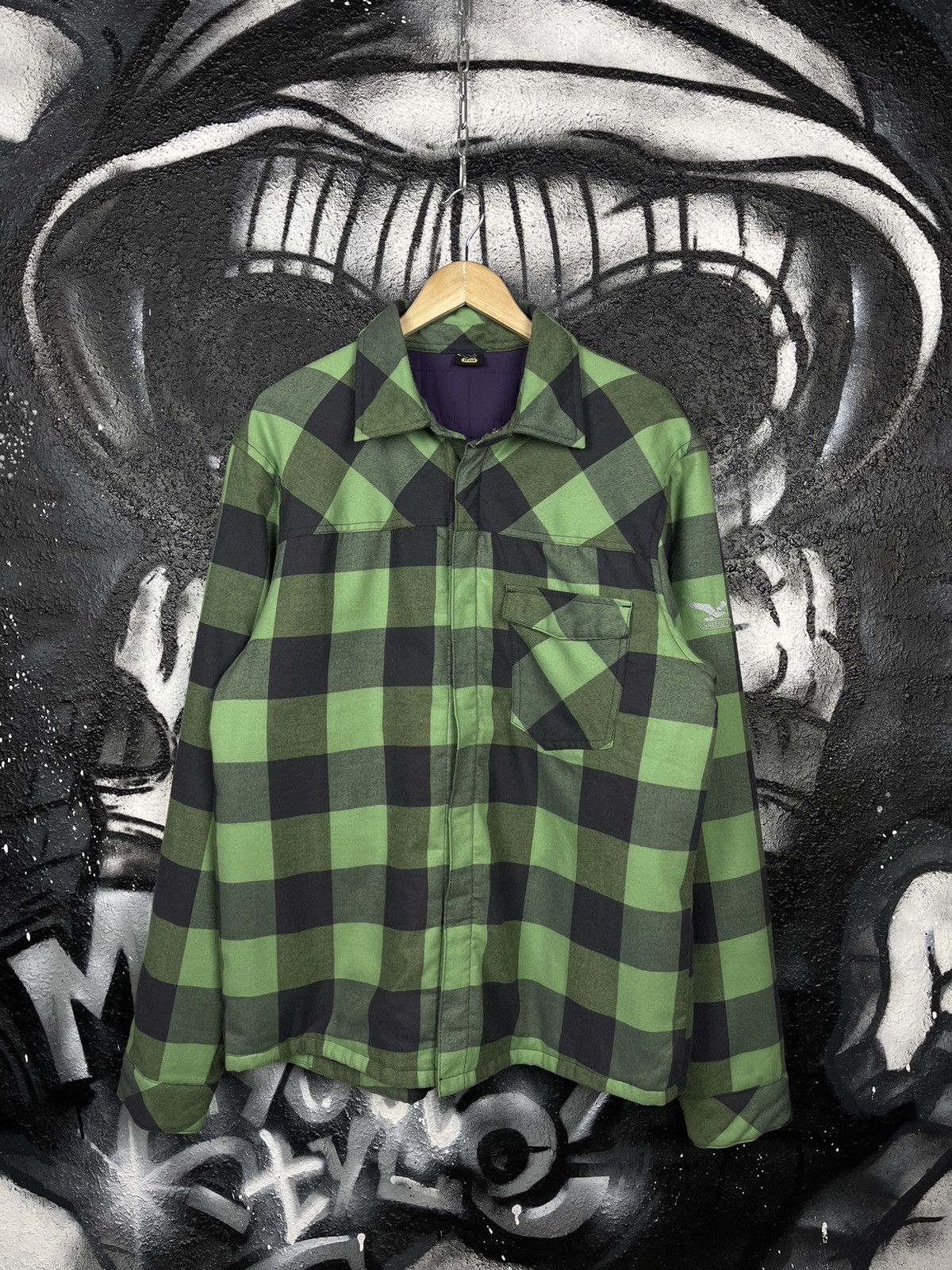 SALEWA Salewa Polarlite Outdoor Plaid Green Fleece Overshoot Jacket Men’s Size XXL Size US XXL / EU 58 / 5 - 9 Thumbnail