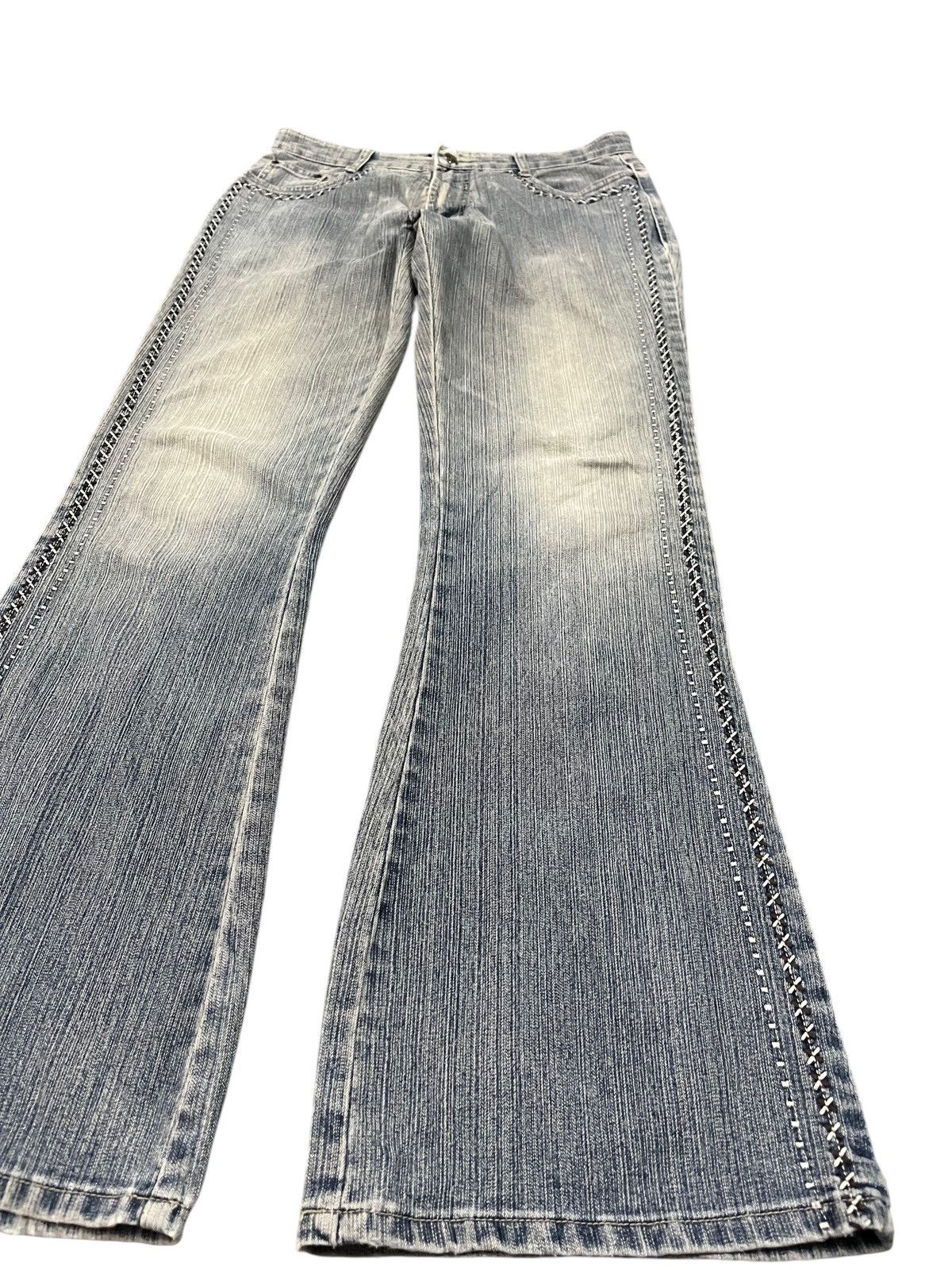 Japanese Brand Vintage Hapzard Flare Bell Bottom Denim Size US 31 - 3 Thumbnail