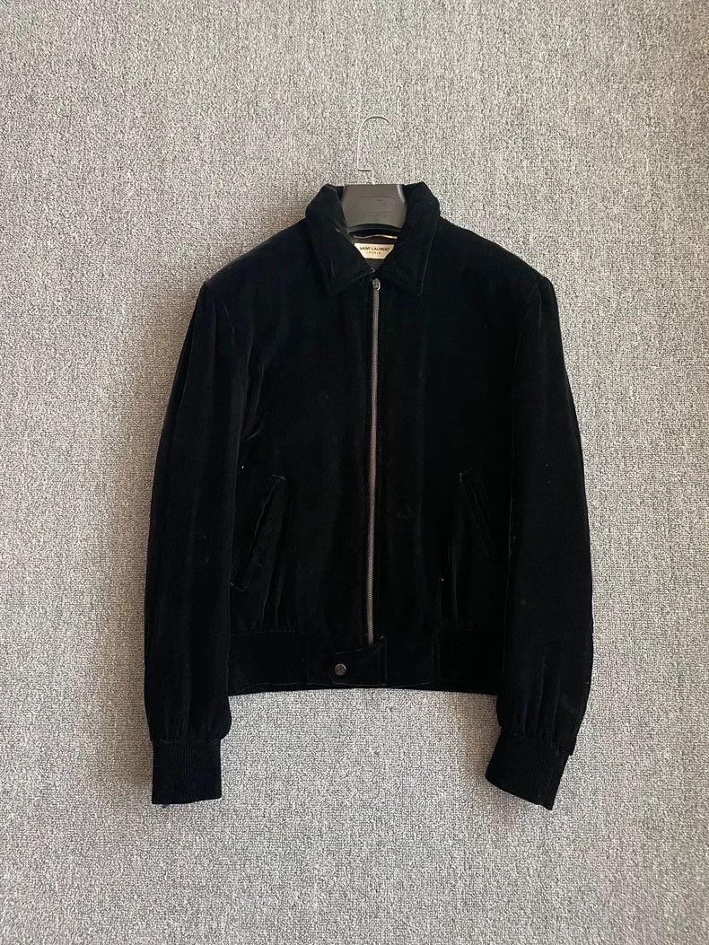 Saint Laurent Paris Saint Laurent Paris 17 FW coconut rhinestone velvet jacket Size S / US 4 / IT 40 - 2 Thumbnail