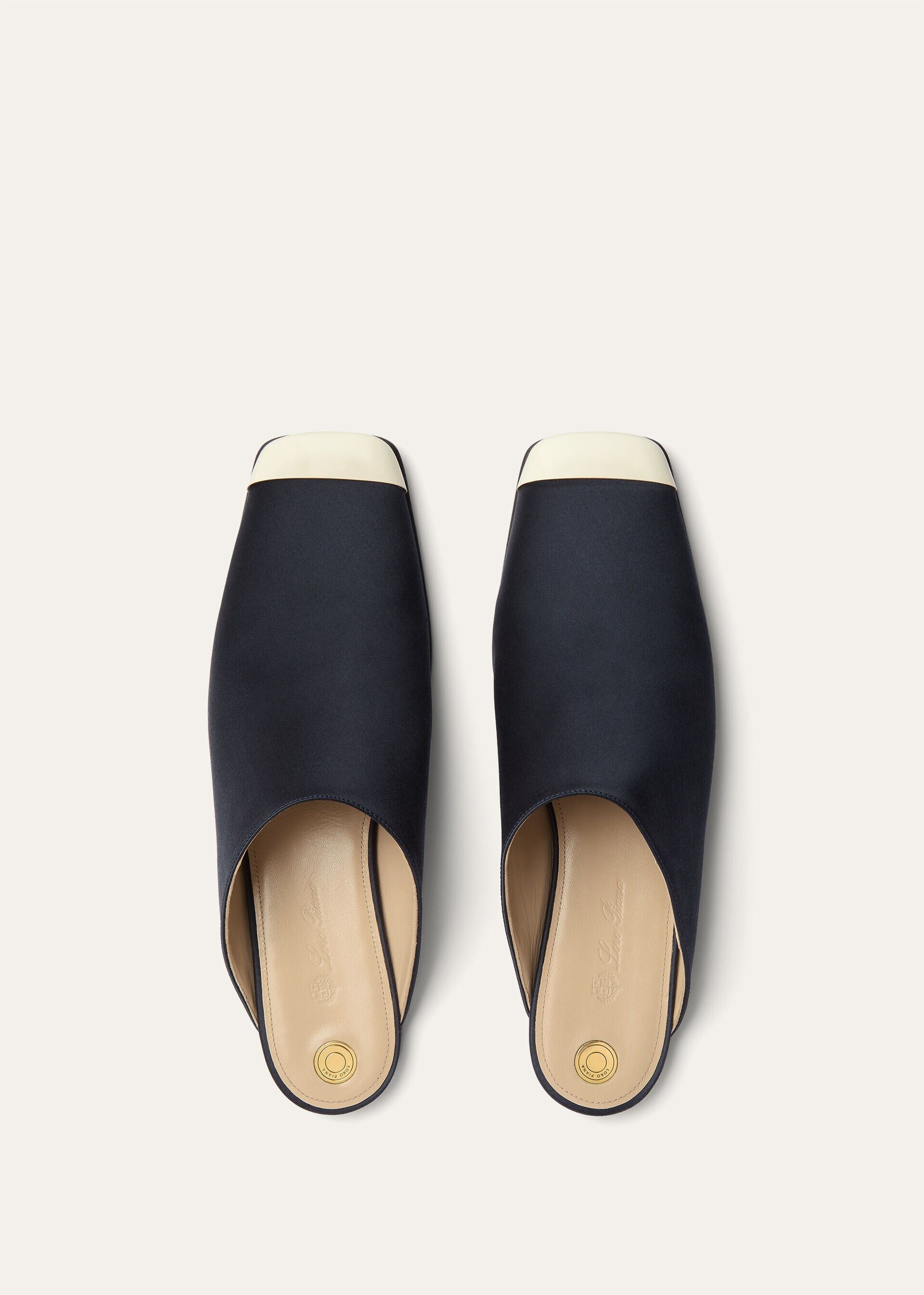 Loro Piana os11x0326 FAQ9676 Alba Flat Mules in Neon Navy Size US 9 / IT 39 - 6 Thumbnail
