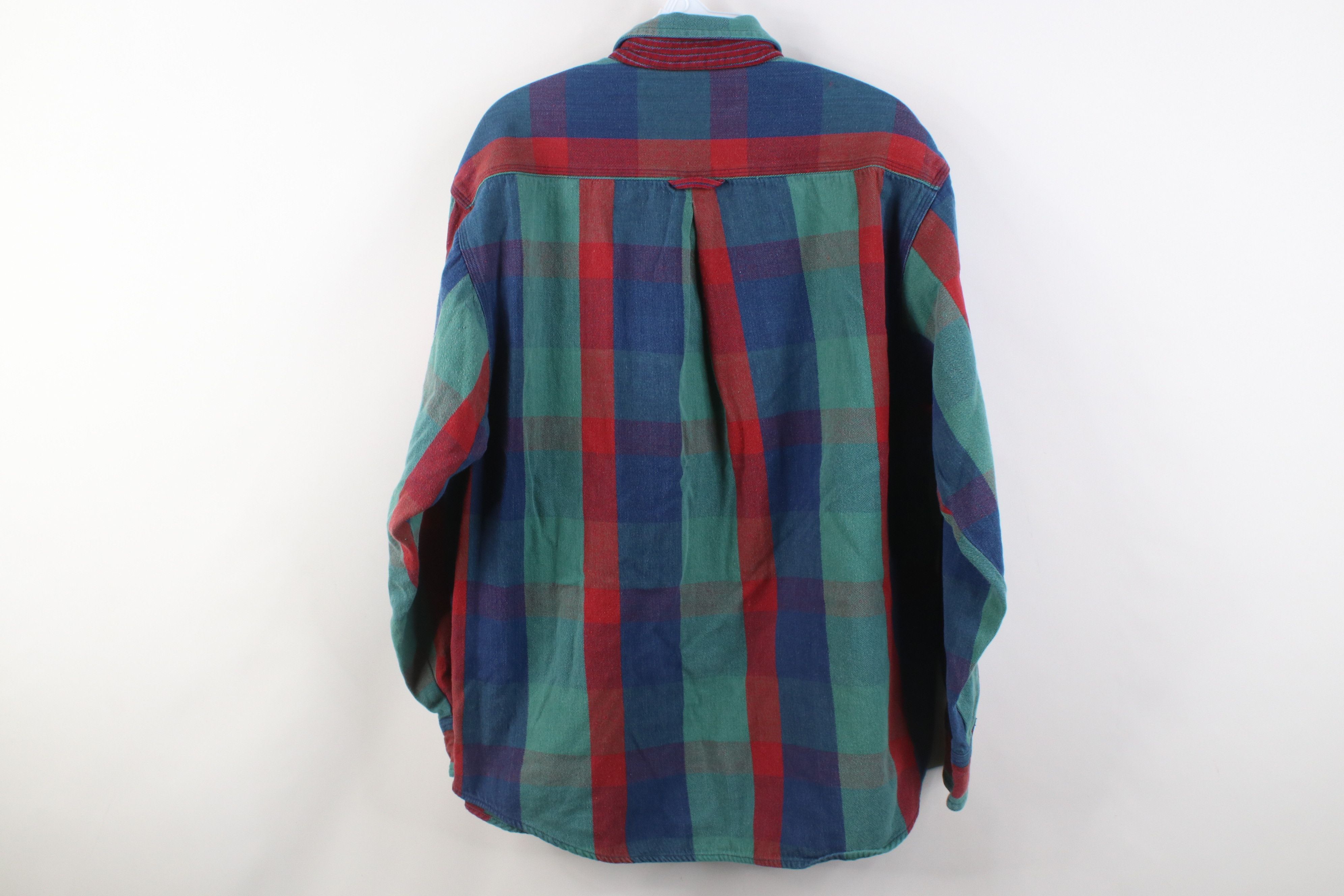 Vintage Vintage 90s Streetwear Flannel Collared Button Down Shirt Size US L / EU 52-54 / 3 - 10 Thumbnail