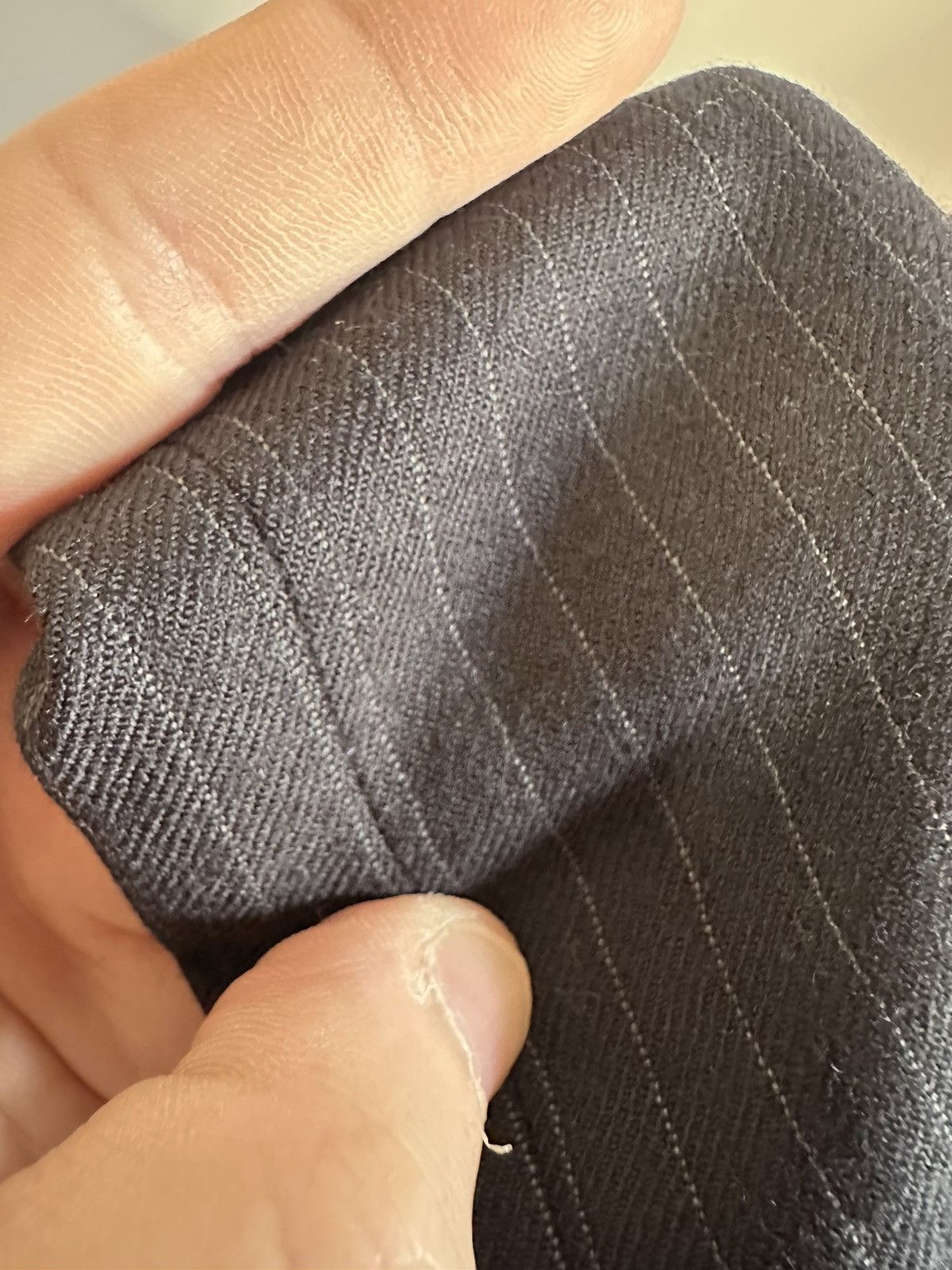 Lanvin Virgin wool navy pinstriped MiUSA mens 2pc suit Size 40S - 4 Thumbnail