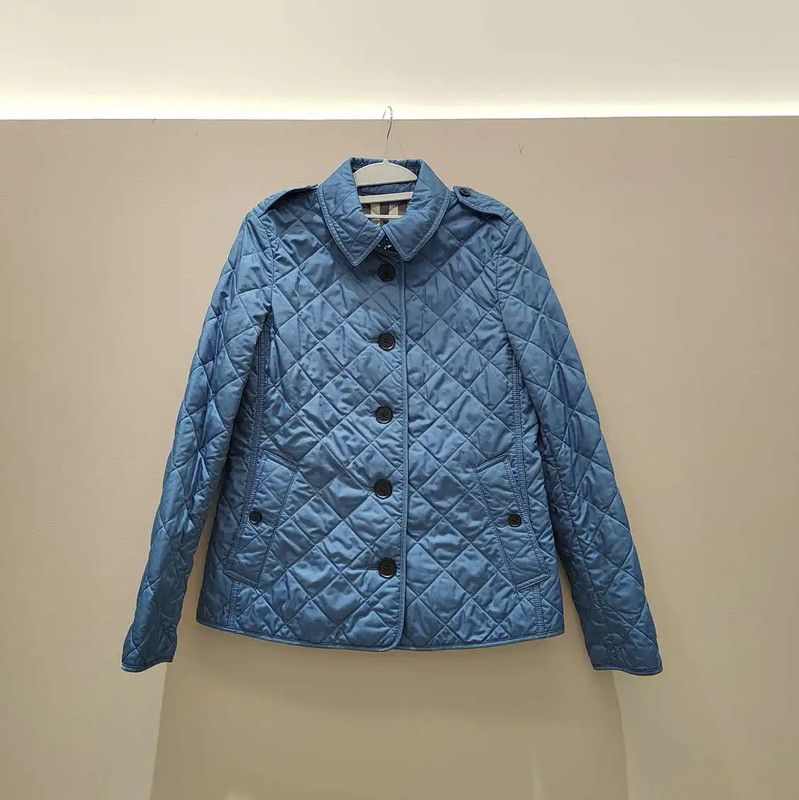 Burberry Burberry M Size Blue Silk Blend Coat Size M / US 6-8 / IT 42-44 - 1 Thumbnail