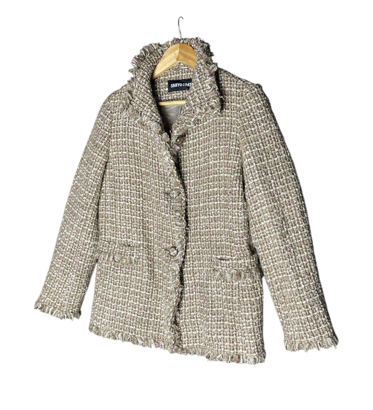 Japanese Brand Sanyo Coat Minx Fur button Jacket Size M / US 6-8 / IT 42-44 - 3 Thumbnail