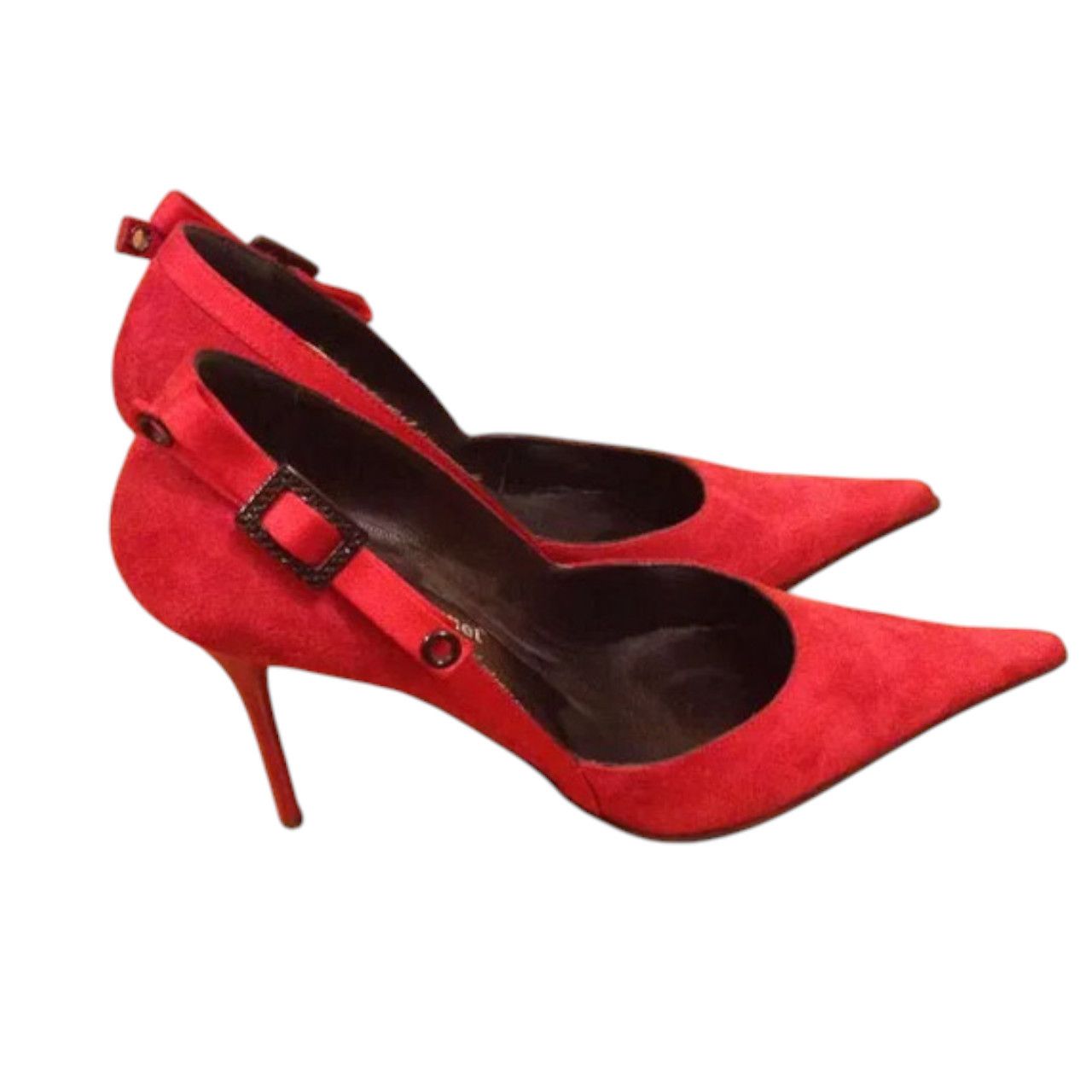 Other leather pumps red suede us sz 8.5 / eur 39 Size US 8.5 / IT 38.5 - 1 Thumbnail