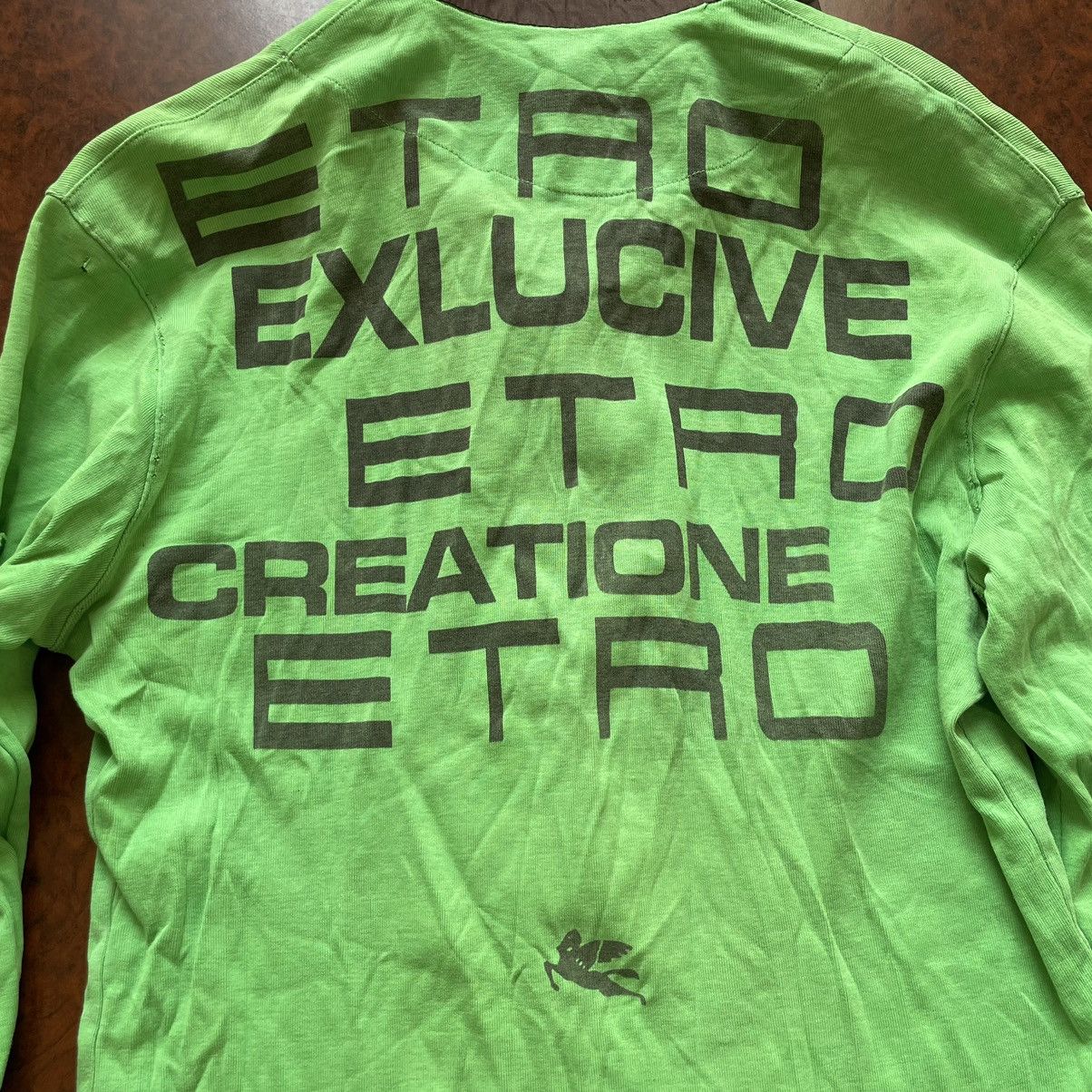 Etro × If Six Was Nine Rare 90s ETRO big logo LONGSLEEVE TEE SHIRT aztec navajo Size US L / EU 52-54 / 3 - 4 Thumbnail