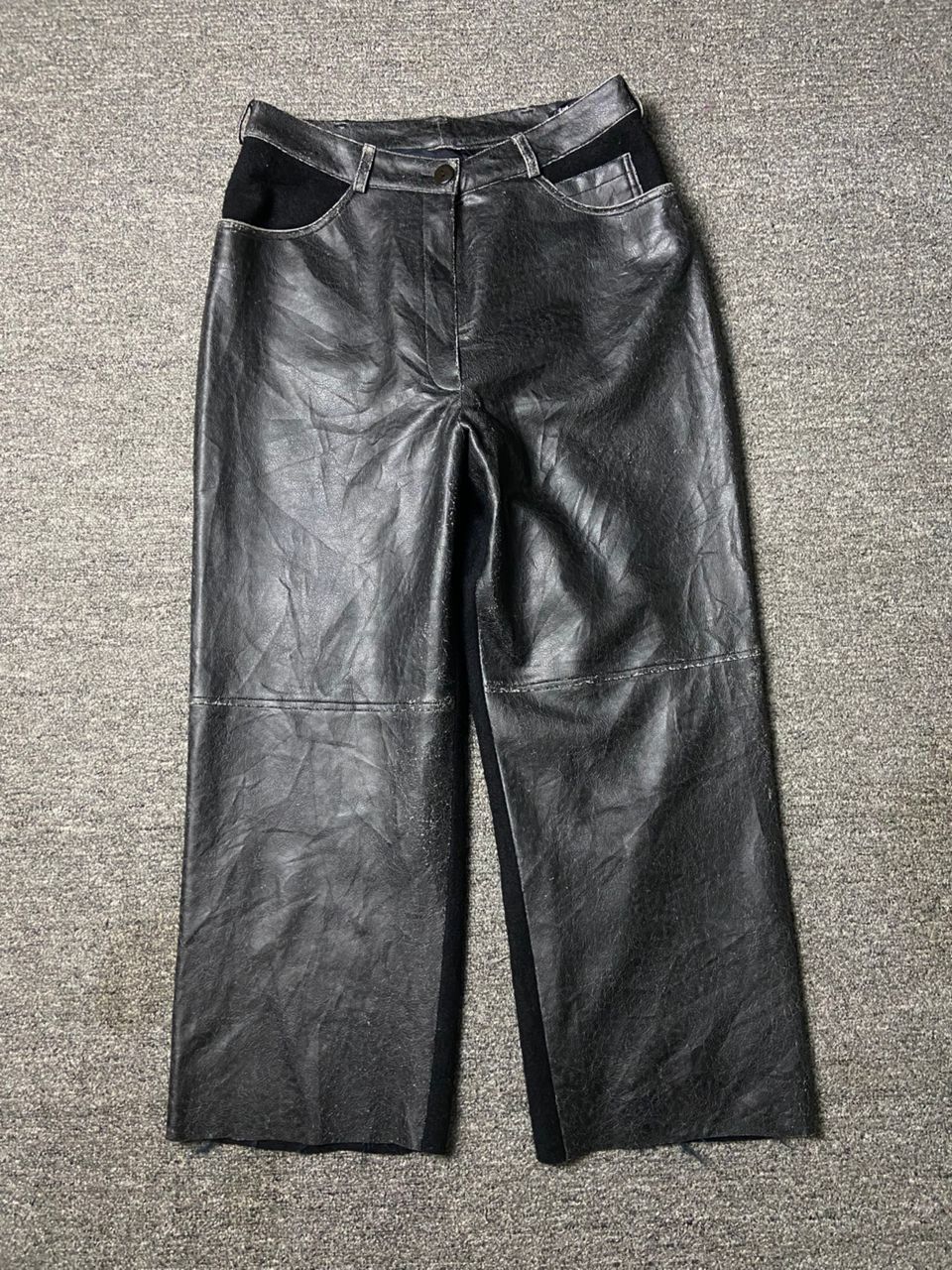Japanese Brand Vintage 80’s MOITIE MOITIE Leather Pants (134) Size US 26 / EU 42 - 1 Thumbnail