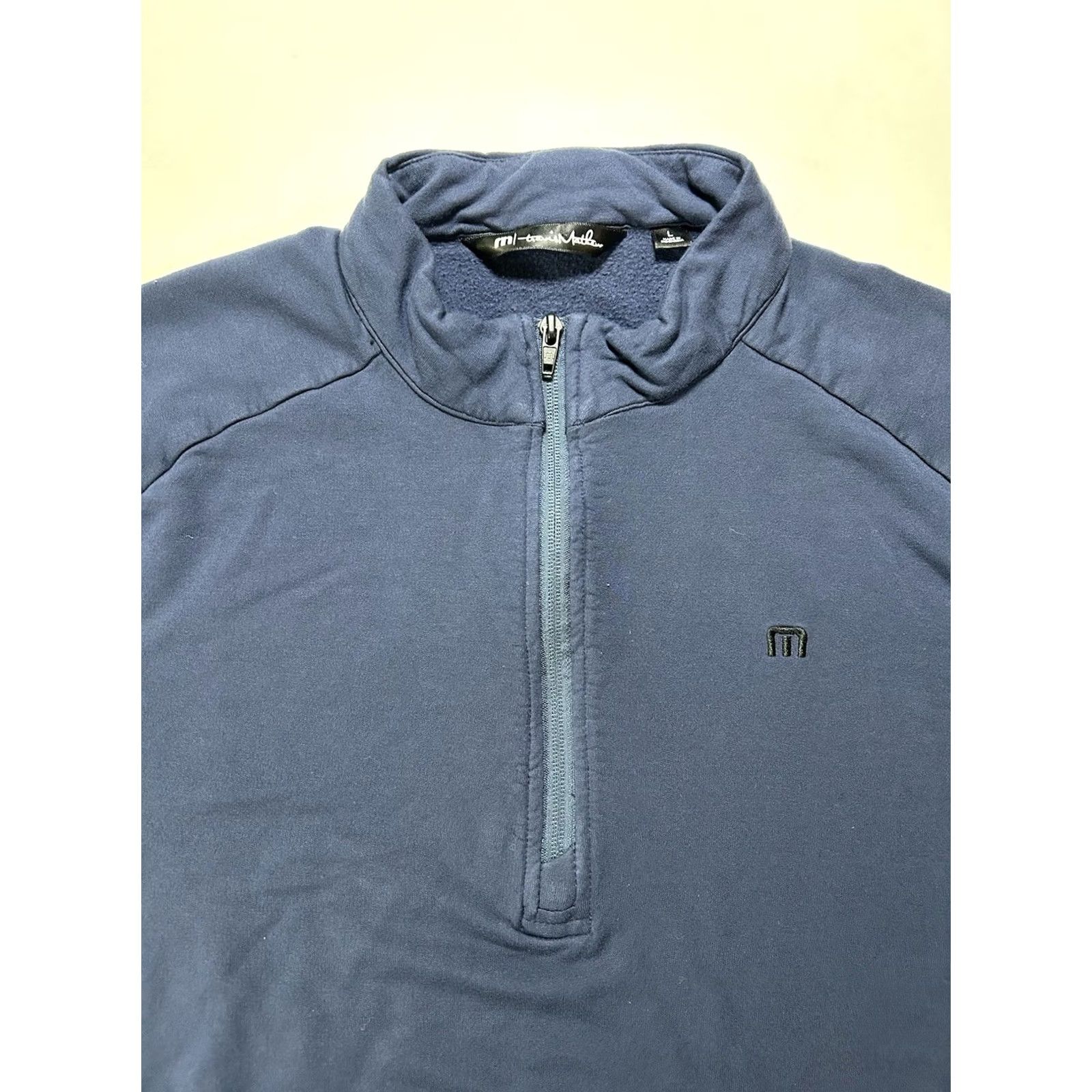 TravisMathew Travis Mathew Pullover Mens Large Navy Golf Athletic Performance Golfing 1/4 Zip Size US L / EU 52-54 / 3 - 3 Thumbnail